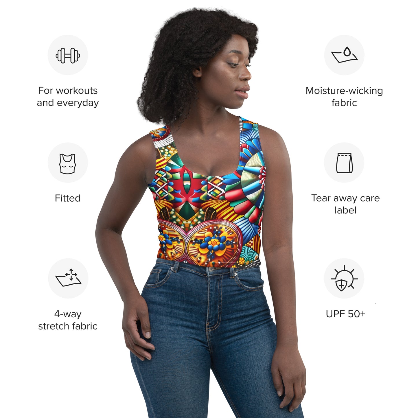 Mosaic Mandala Crop Top