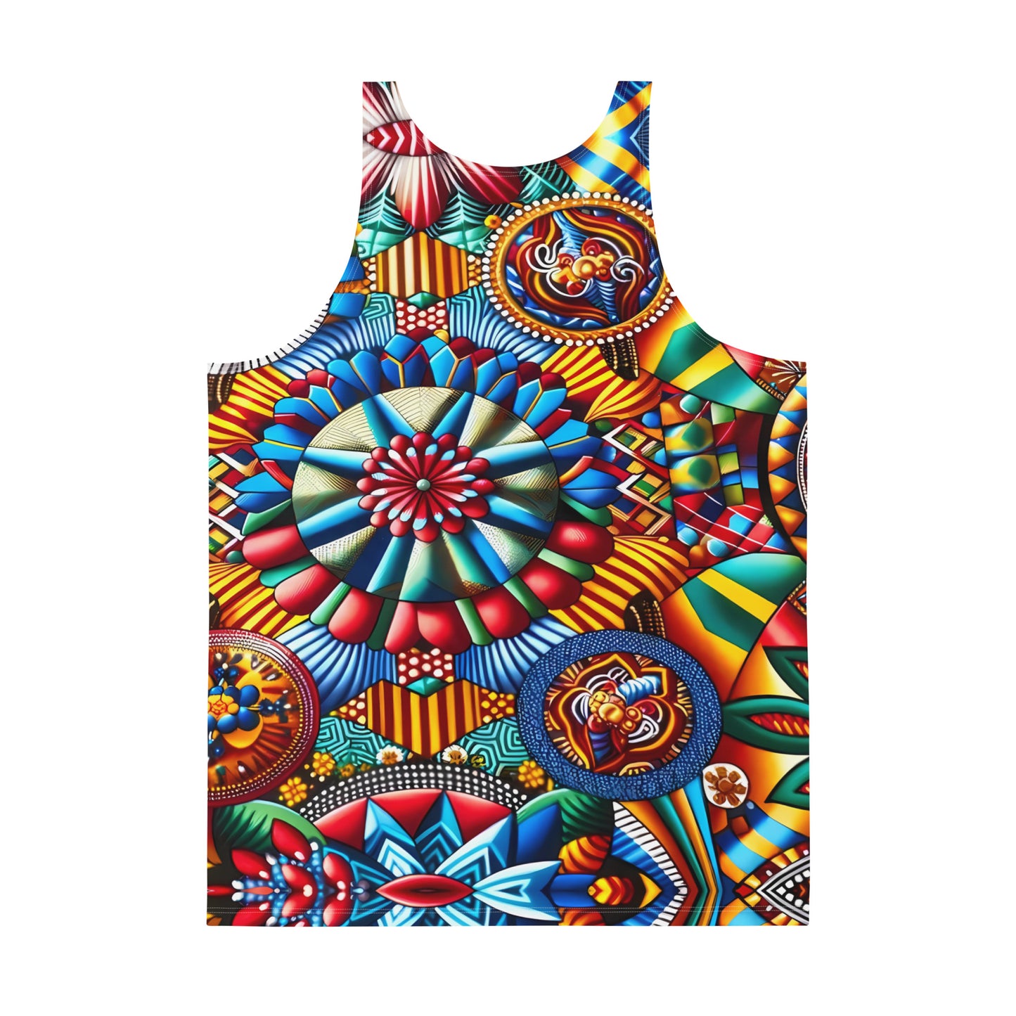 Mosaic Mandala Tank Top: Unisex Fusion Wear