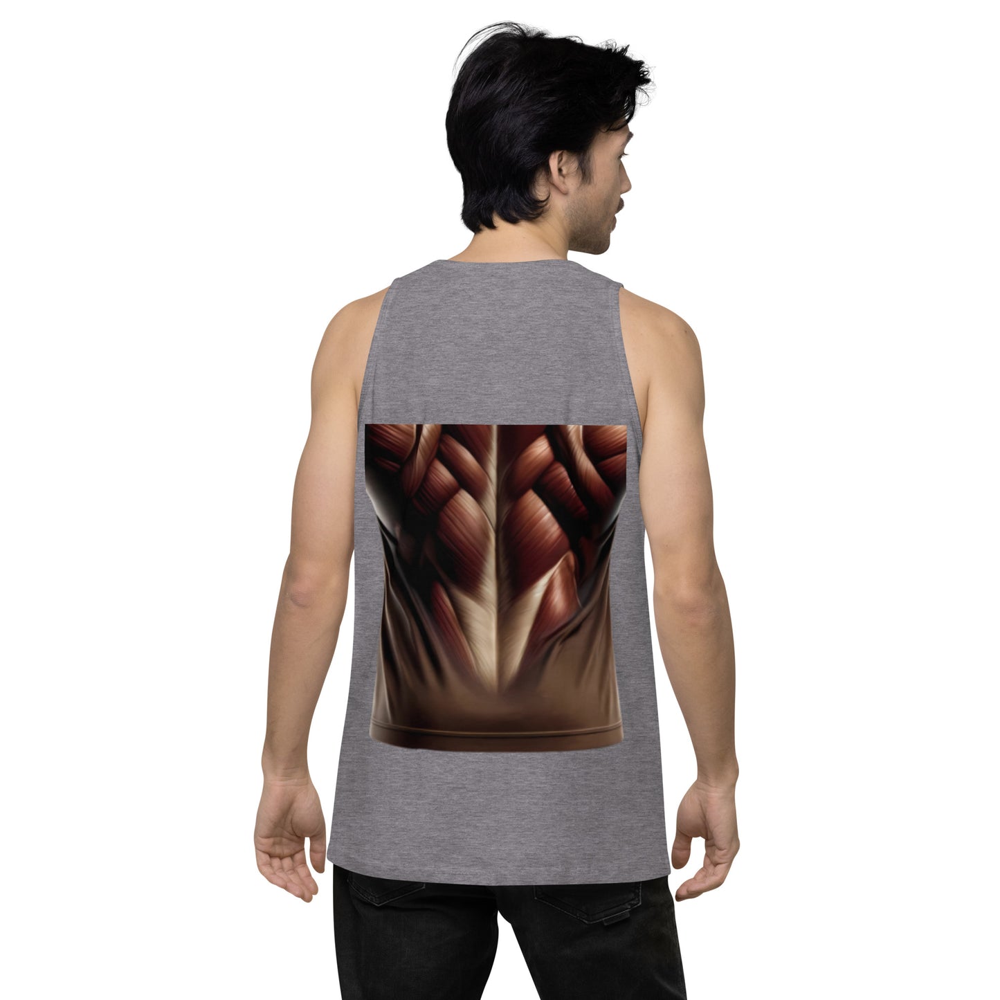 -Double-Take Muscles Tank Top: Front & Back