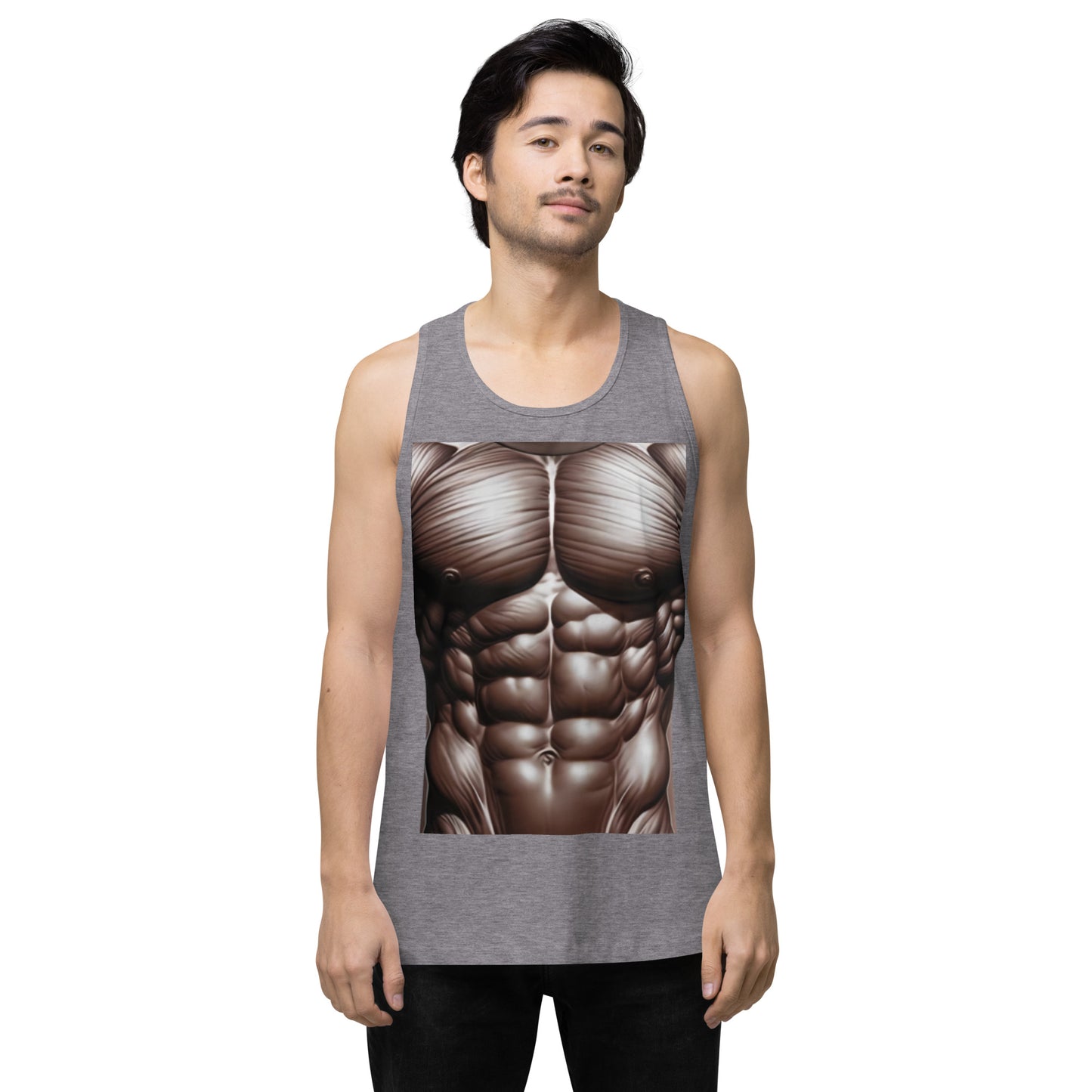 -Double-Take Muscles Tank Top: Front & Back