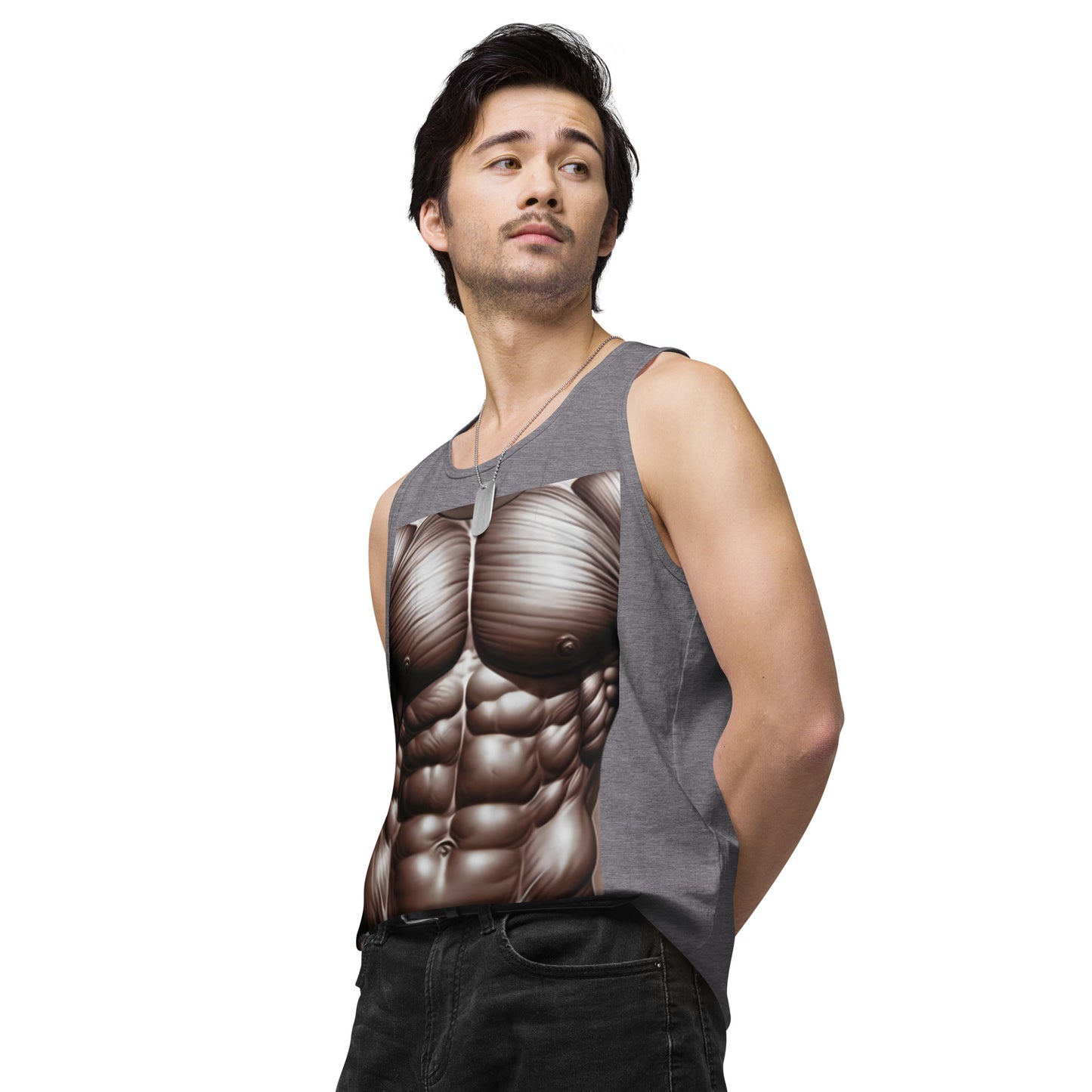 -Double-Take Muscles Tank Top: Front & Back