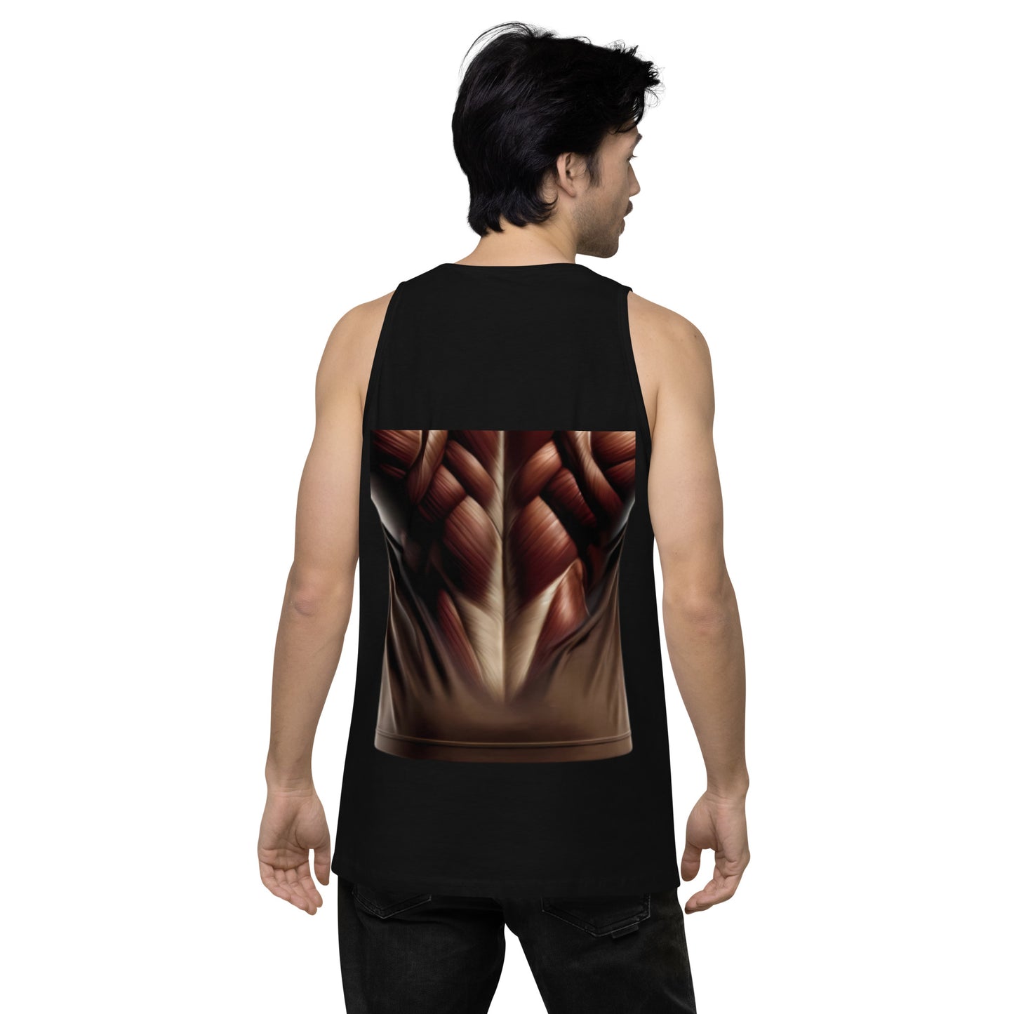 -Double-Take Muscles Tank Top: Front & Back