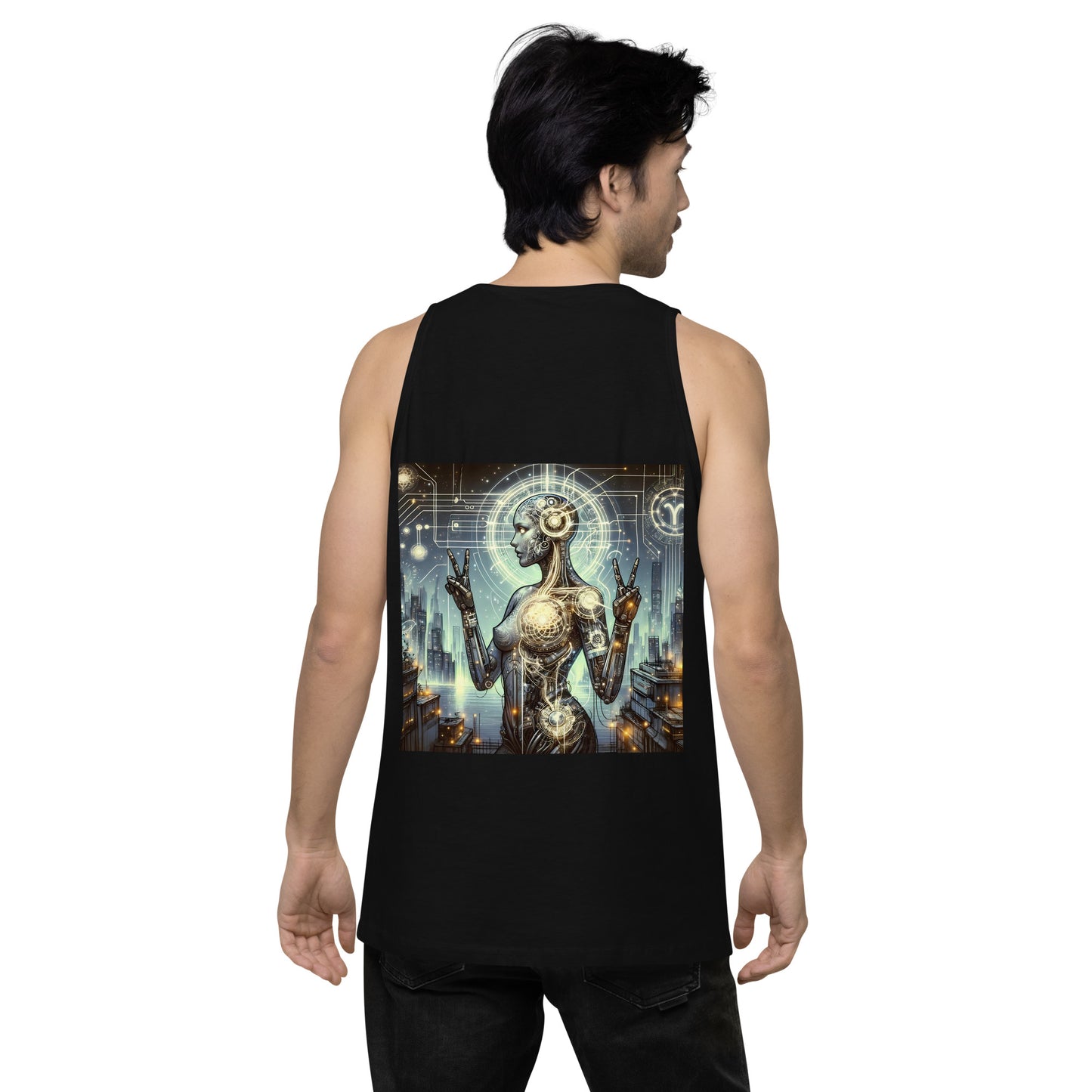 Virgo Visions: Cybernetic Zodiac Tank Top