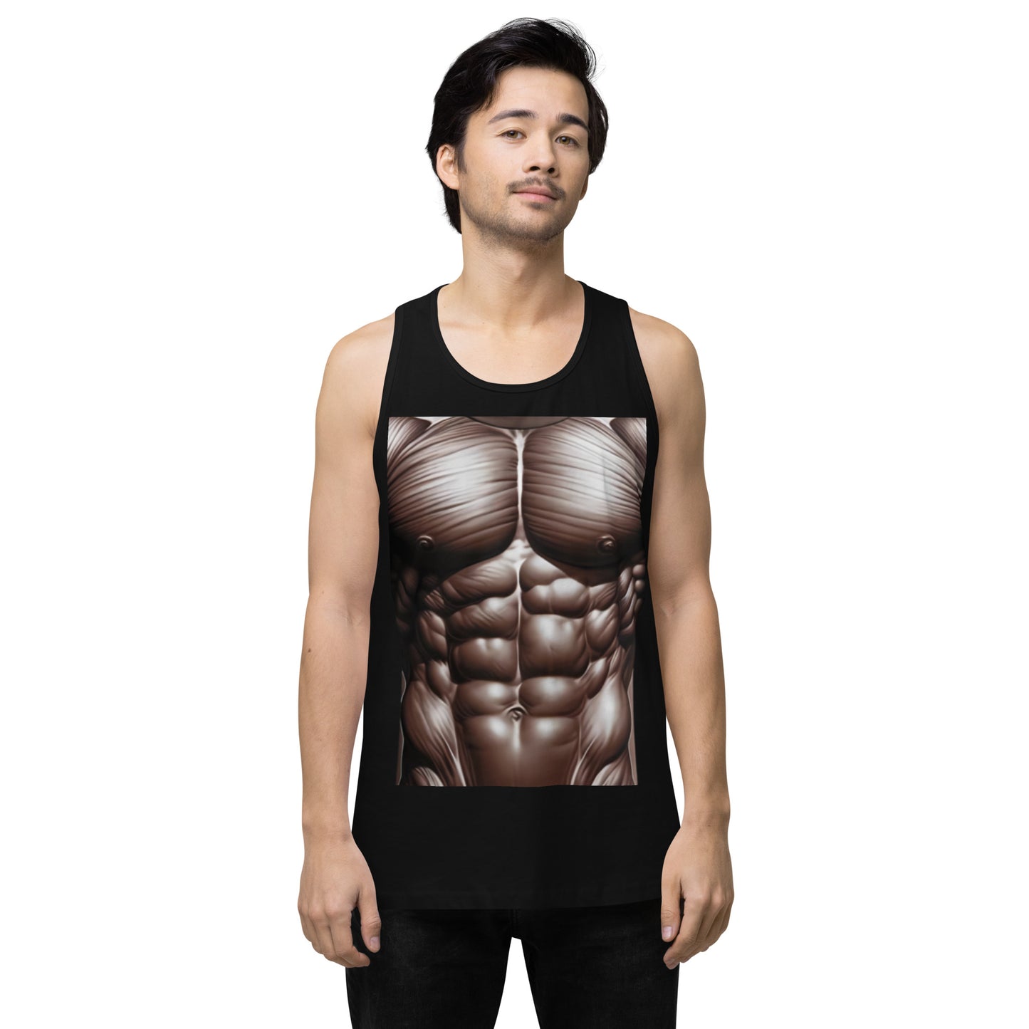 -Double-Take Muscles Tank Top: Front & Back