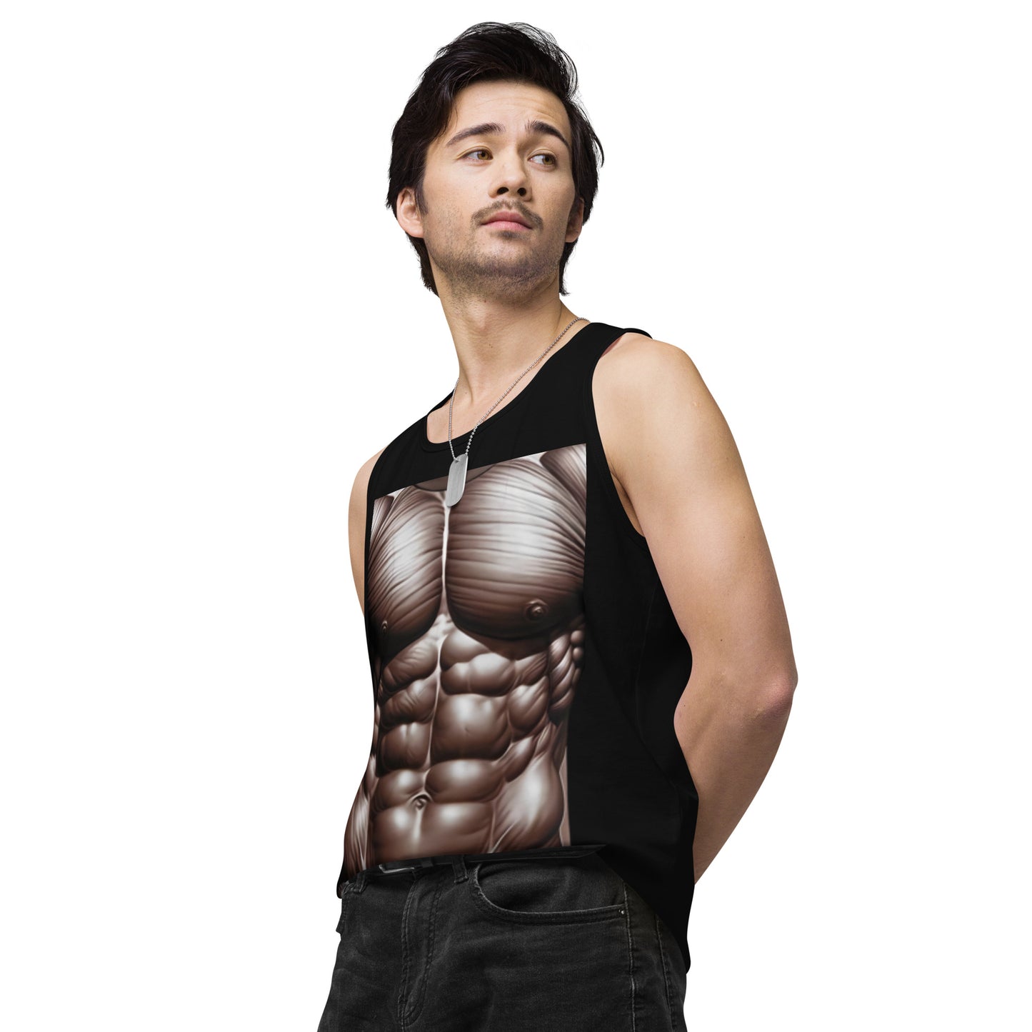 -Double-Take Muscles Tank Top: Front & Back