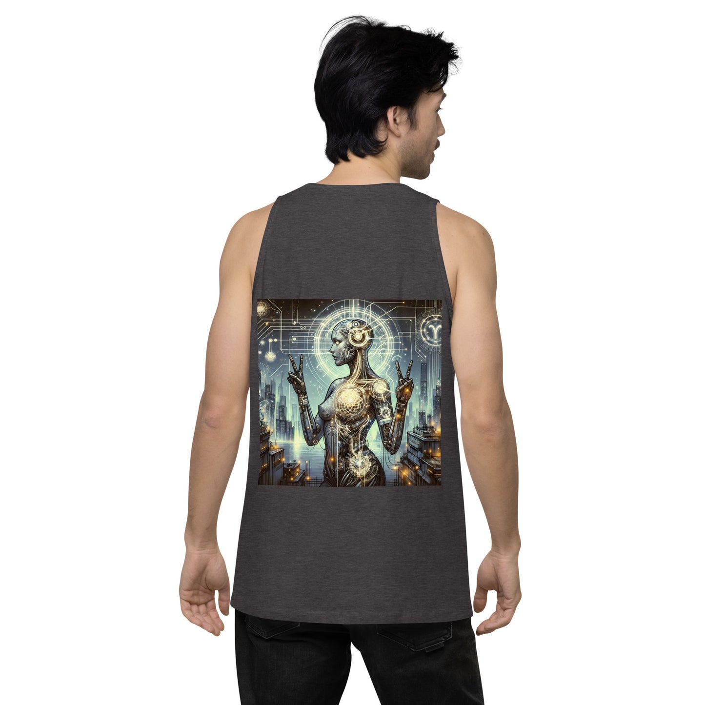Virgo Visions: Cybernetic Zodiac Tank Top