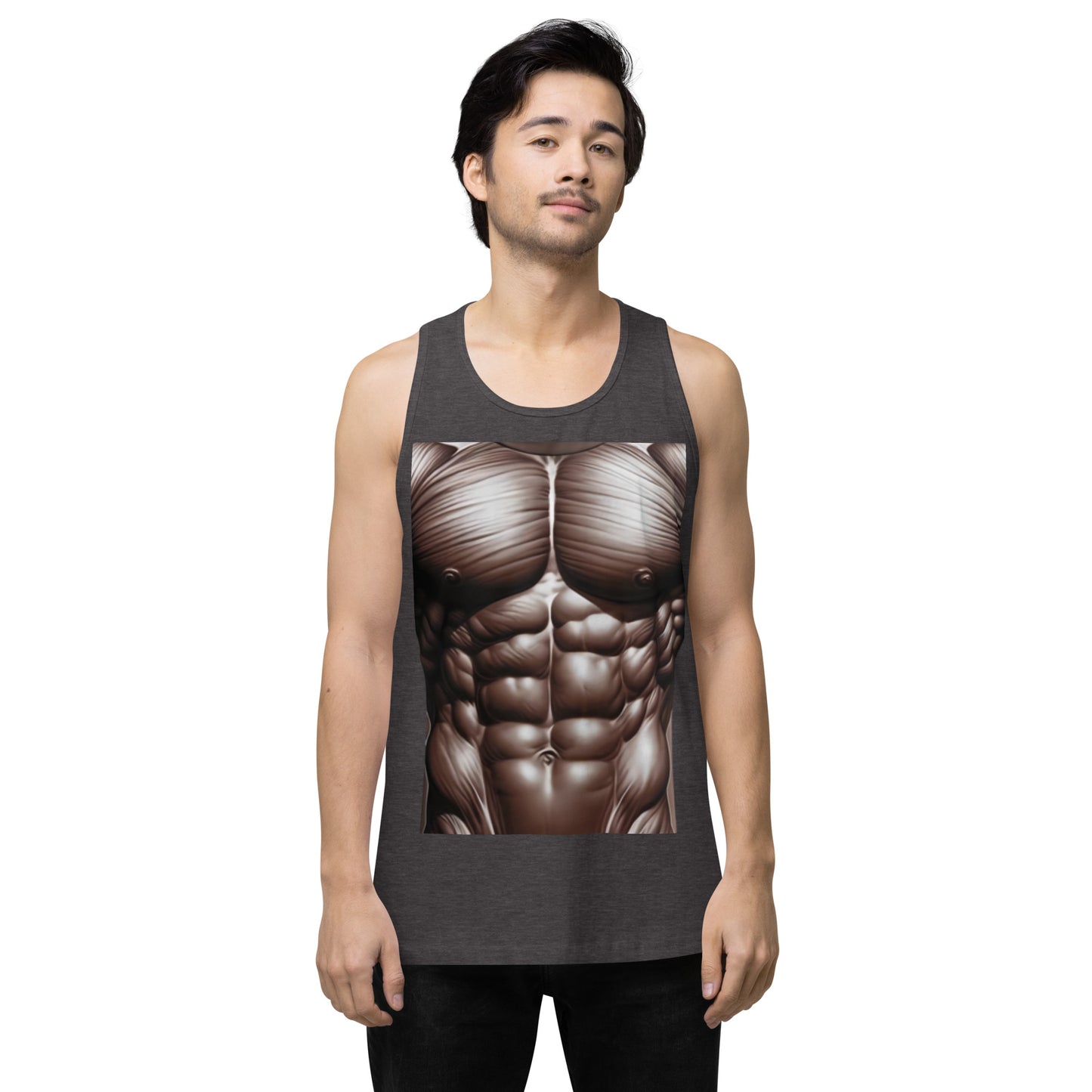 -Double-Take Muscles Tank Top: Front & Back