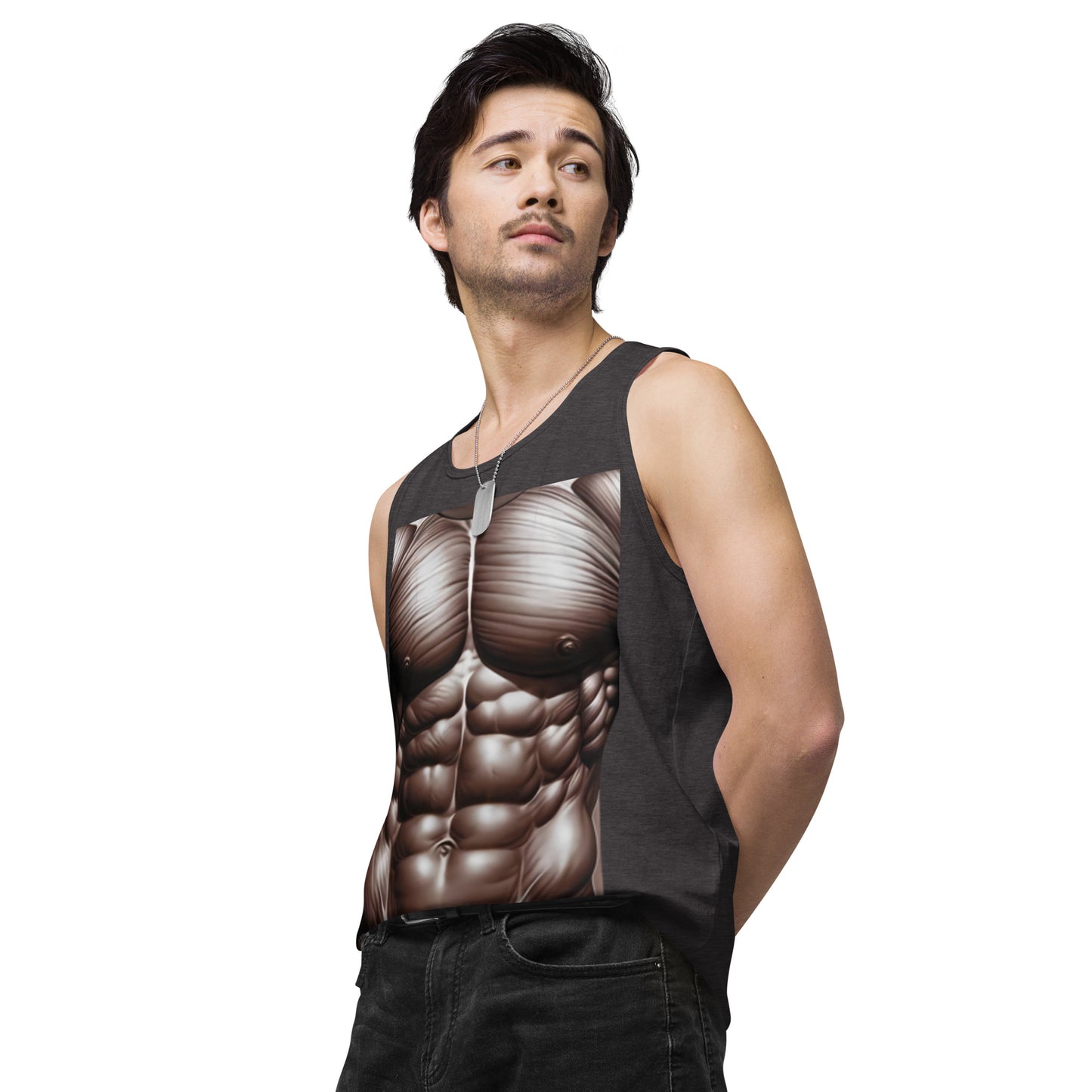 -Double-Take Muscles Tank Top: Front & Back