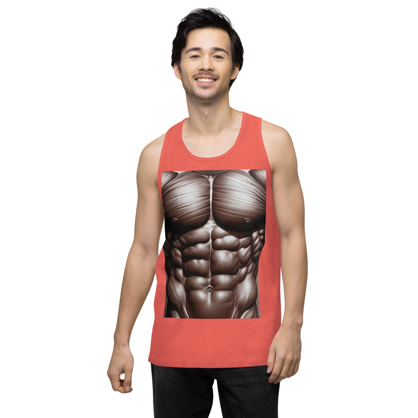 -Double-Take Muscles Tank Top: Front & Back