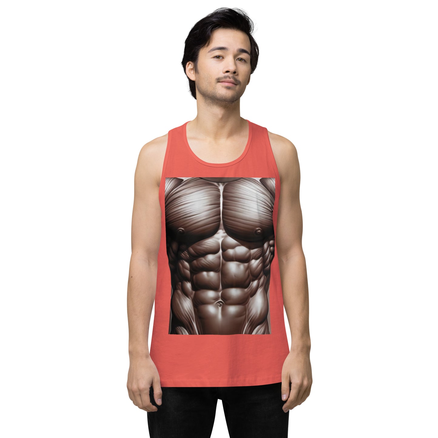 -Double-Take Muscles Tank Top: Front & Back