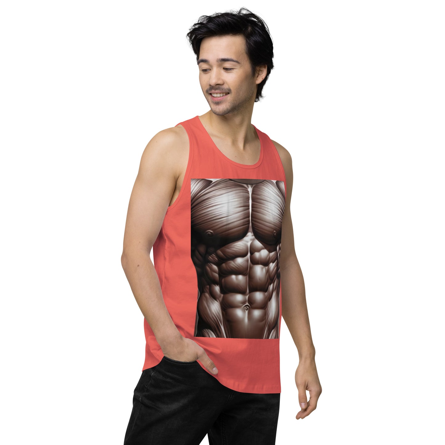 -Double-Take Muscles Tank Top: Front & Back