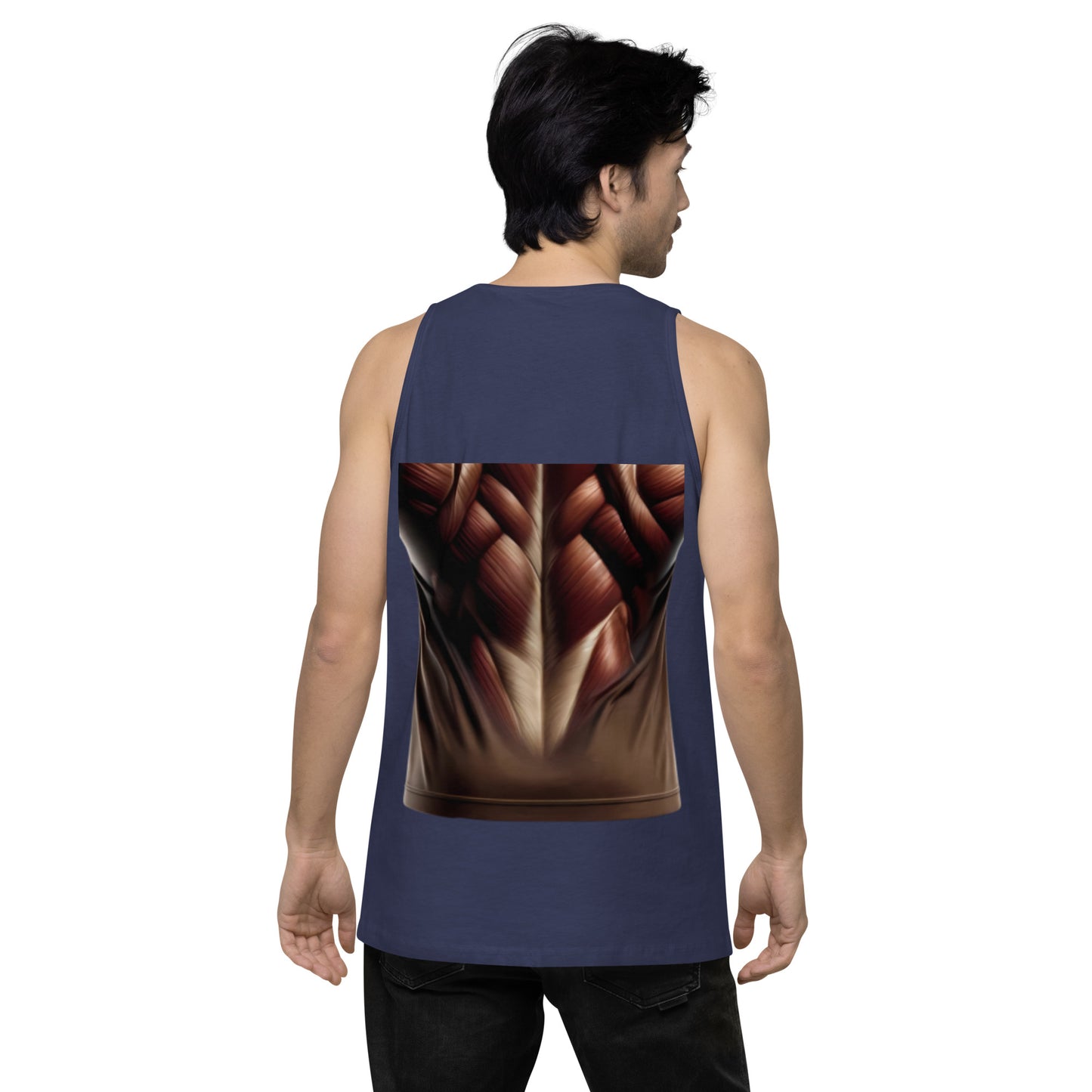-Double-Take Muscles Tank Top: Front & Back