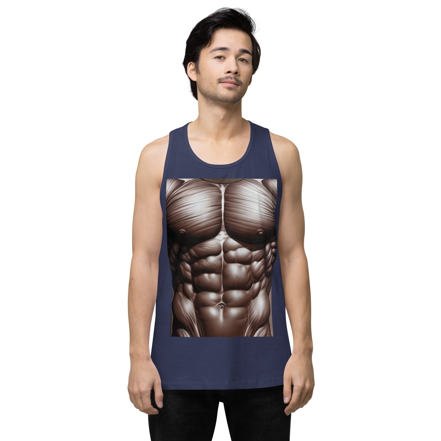 -Double-Take Muscles Tank Top: Front & Back