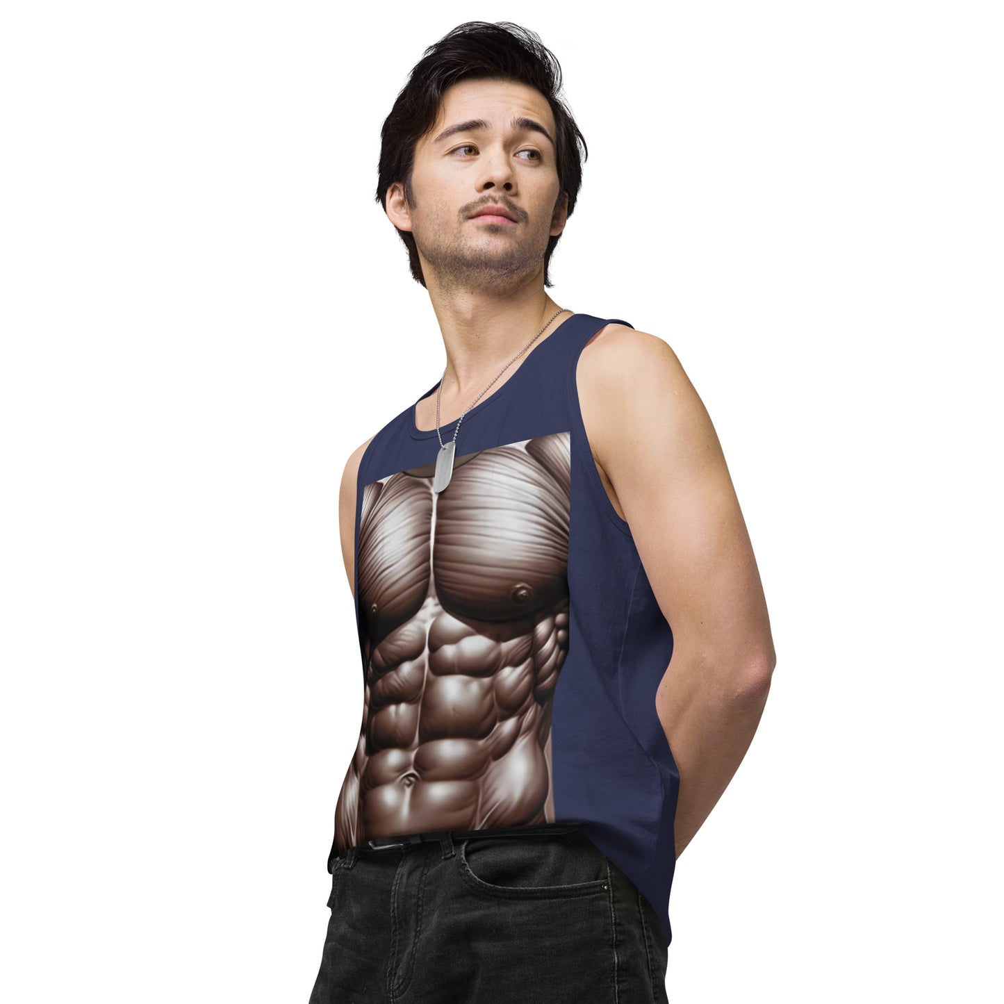 -Double-Take Muscles Tank Top: Front & Back