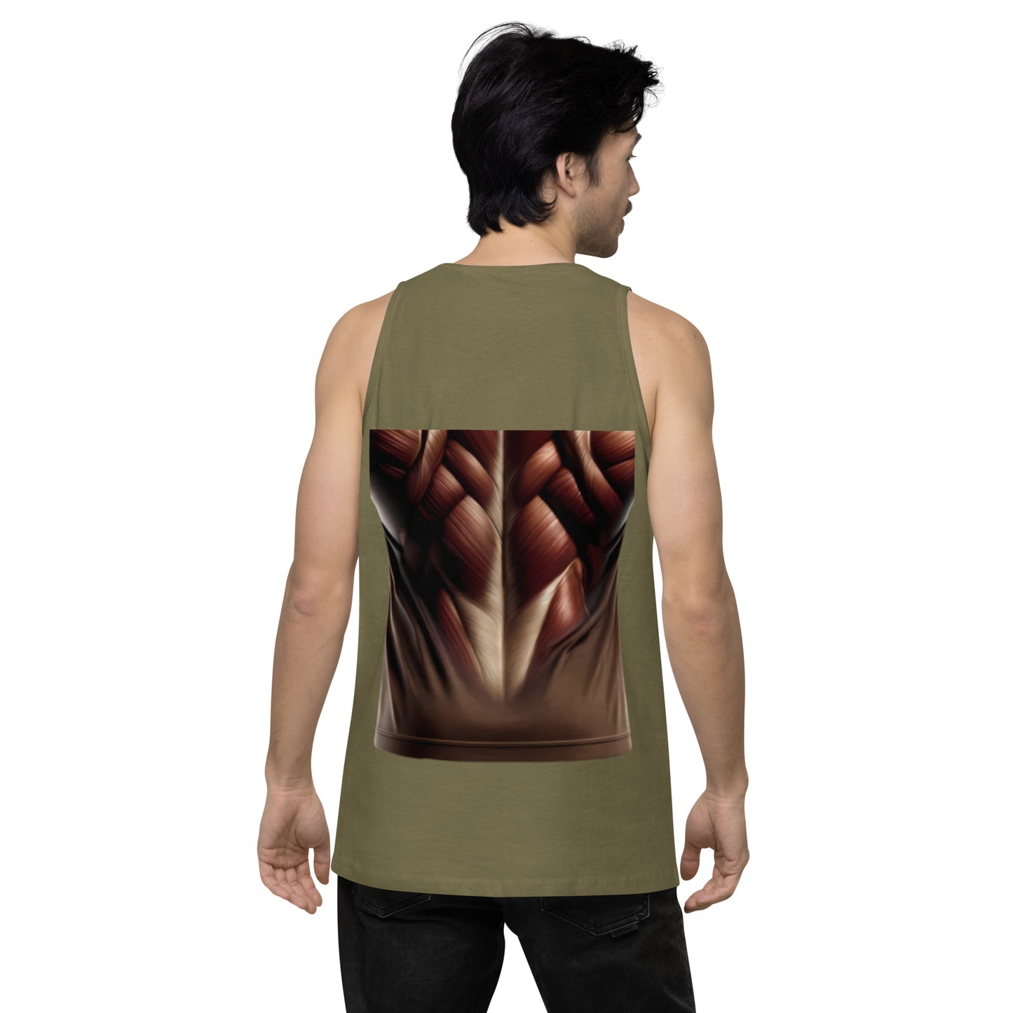 -Double-Take Muscles Tank Top: Front & Back