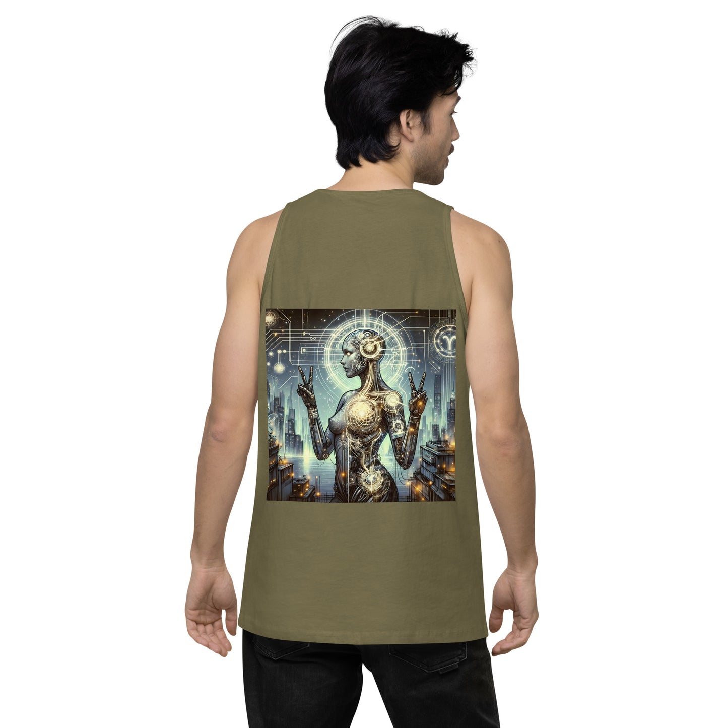 Virgo Visions: Cybernetic Zodiac Tank Top