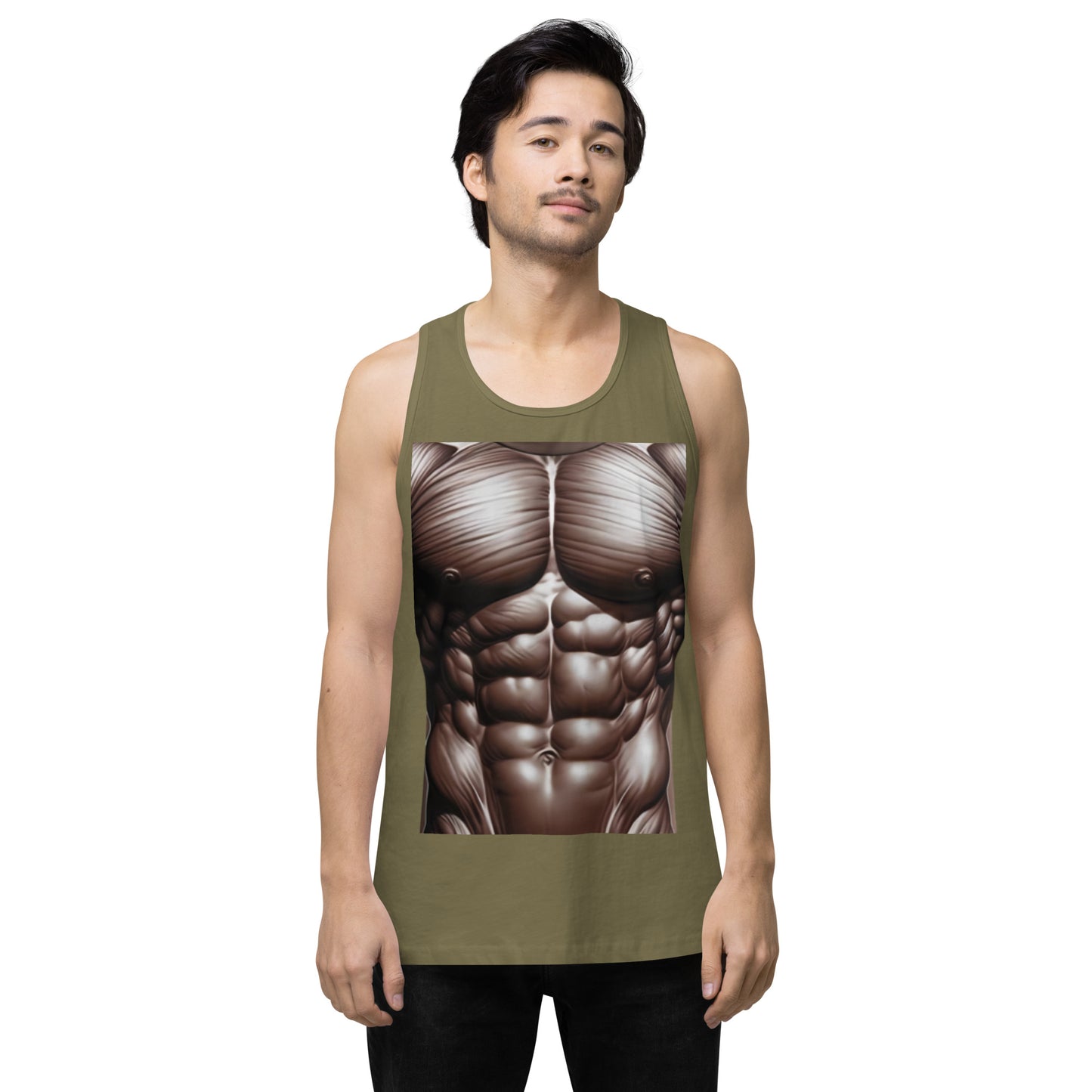-Double-Take Muscles Tank Top: Front & Back