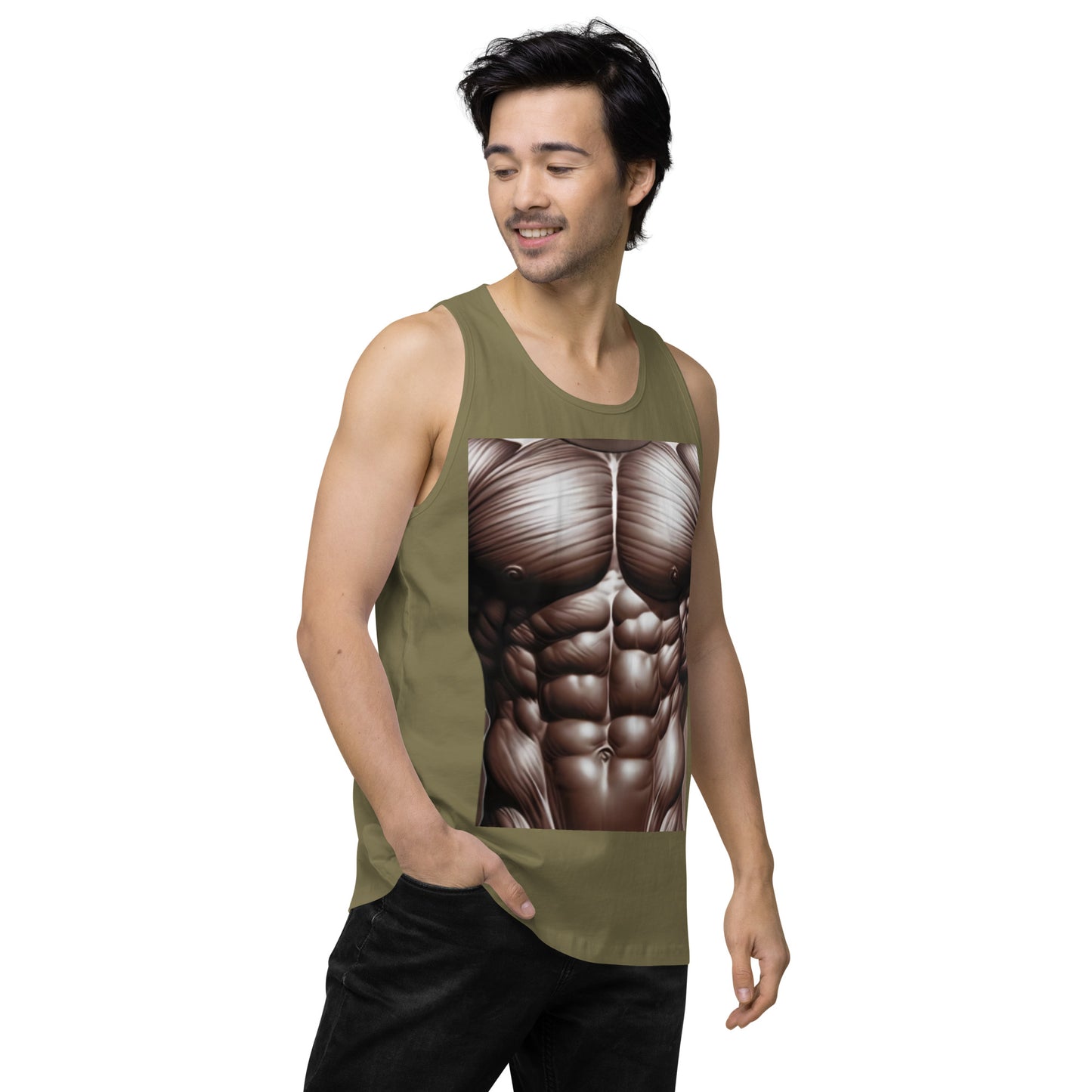 -Double-Take Muscles Tank Top: Front & Back