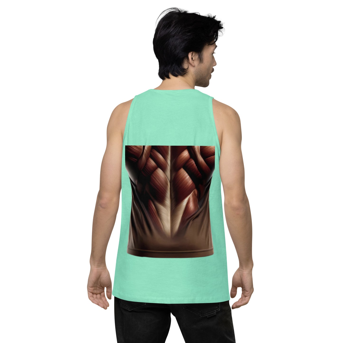 -Double-Take Muscles Tank Top: Front & Back