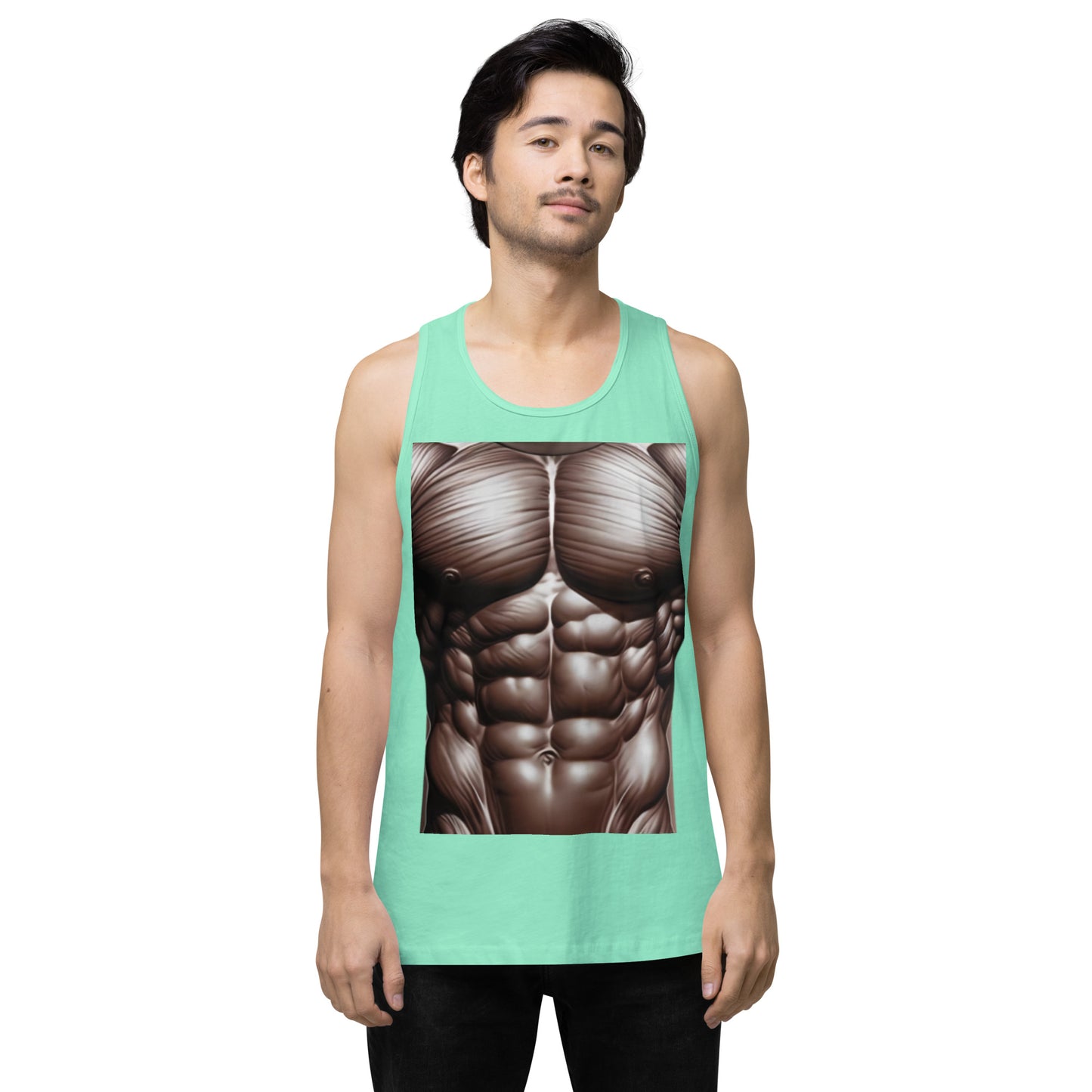 -Double-Take Muscles Tank Top: Front & Back