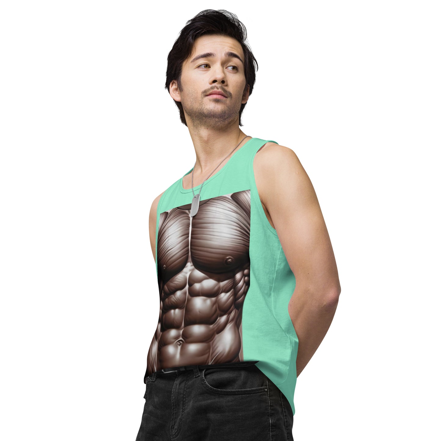 -Double-Take Muscles Tank Top: Front & Back