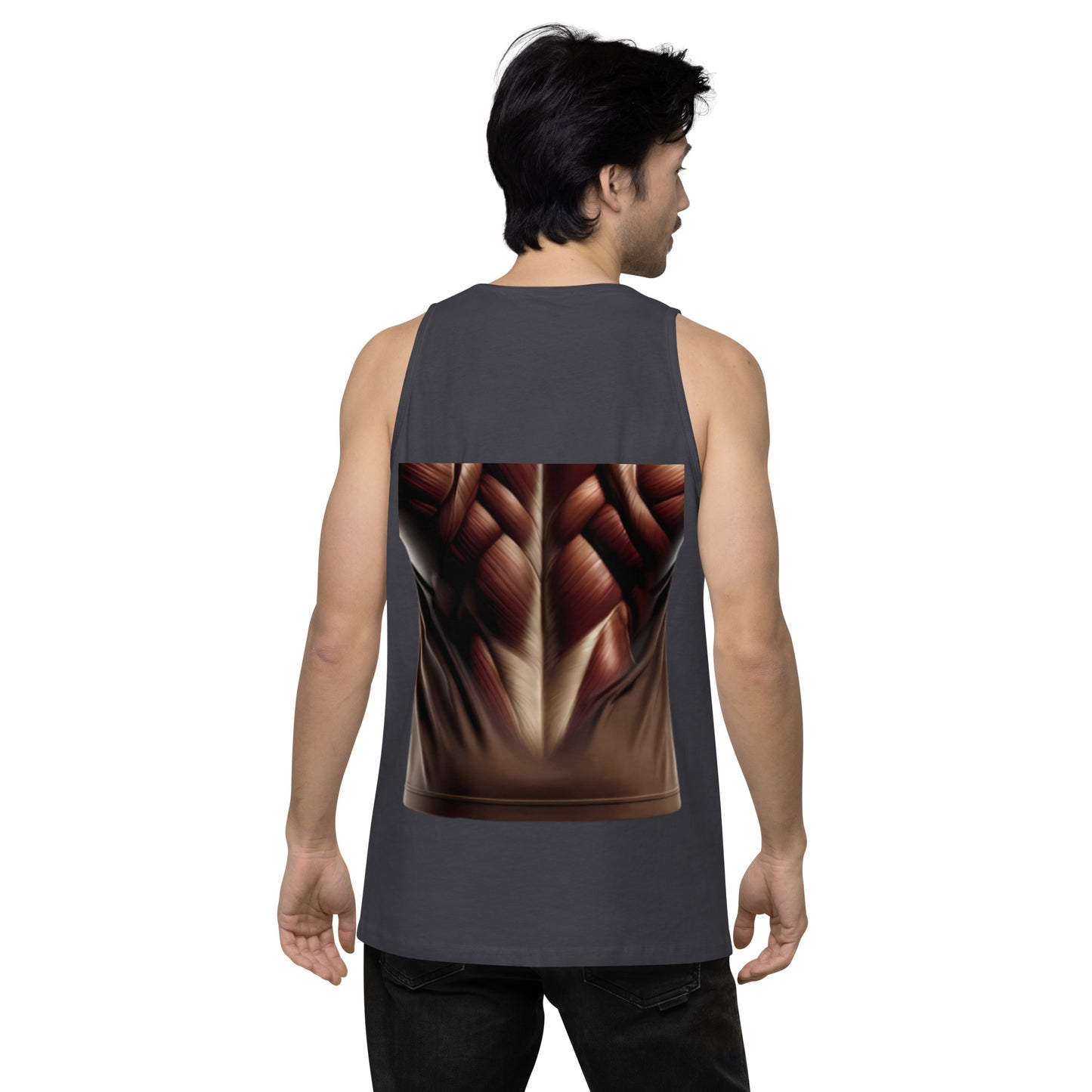 -Double-Take Muscles Tank Top: Front & Back