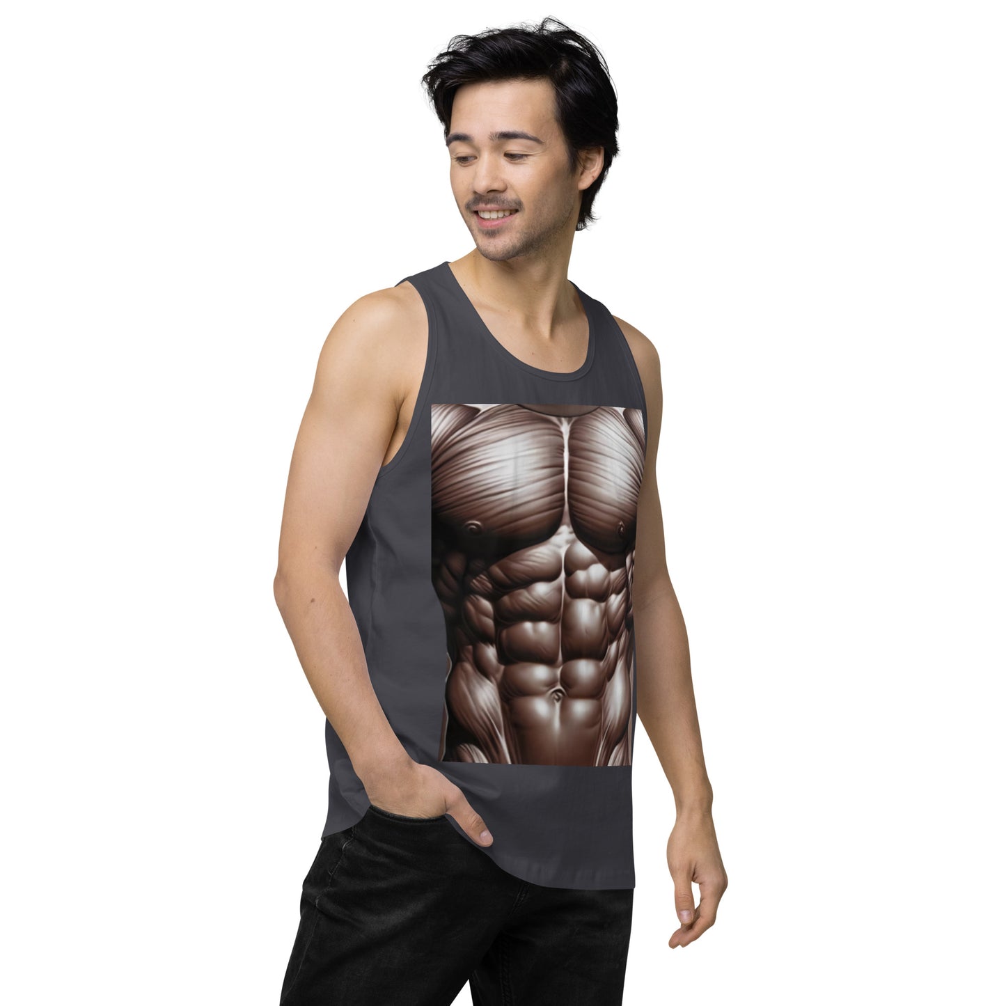 -Double-Take Muscles Tank Top: Front & Back
