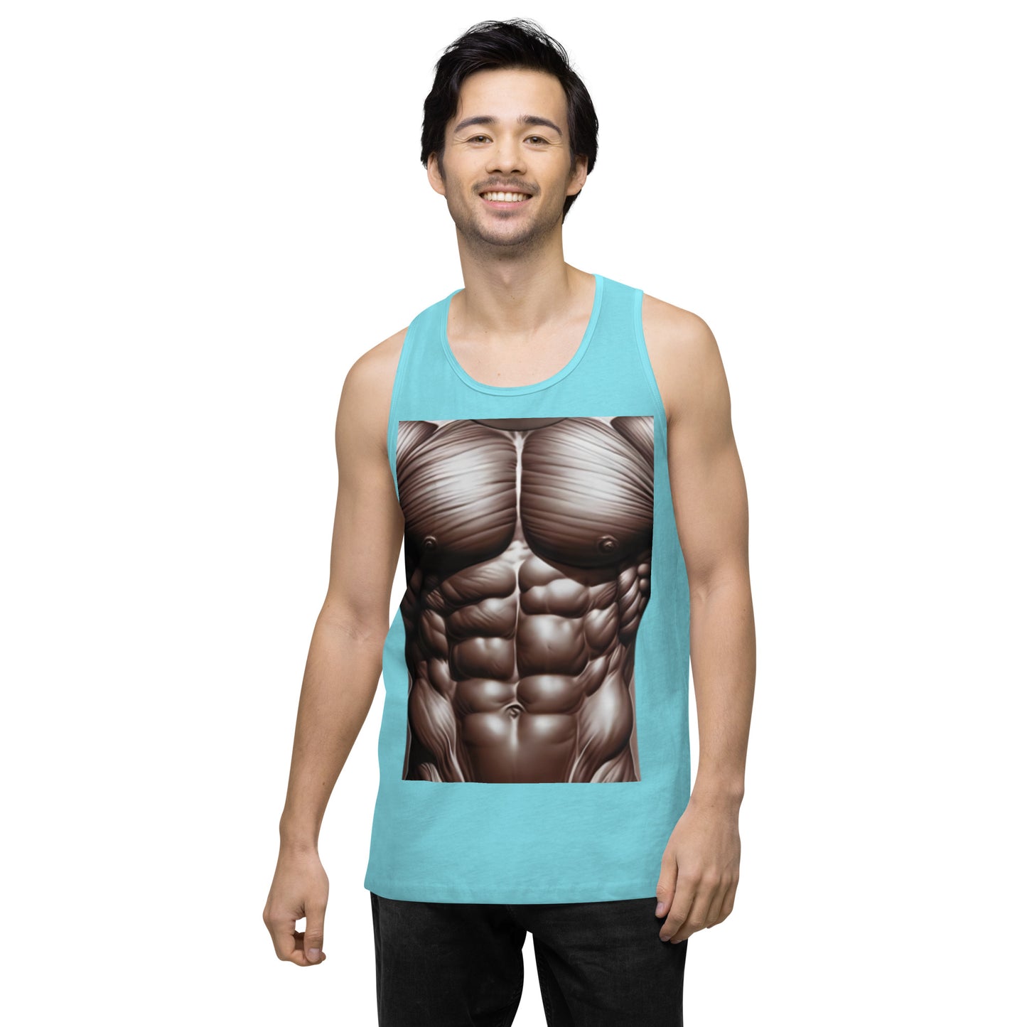 -Double-Take Muscles Tank Top: Front & Back