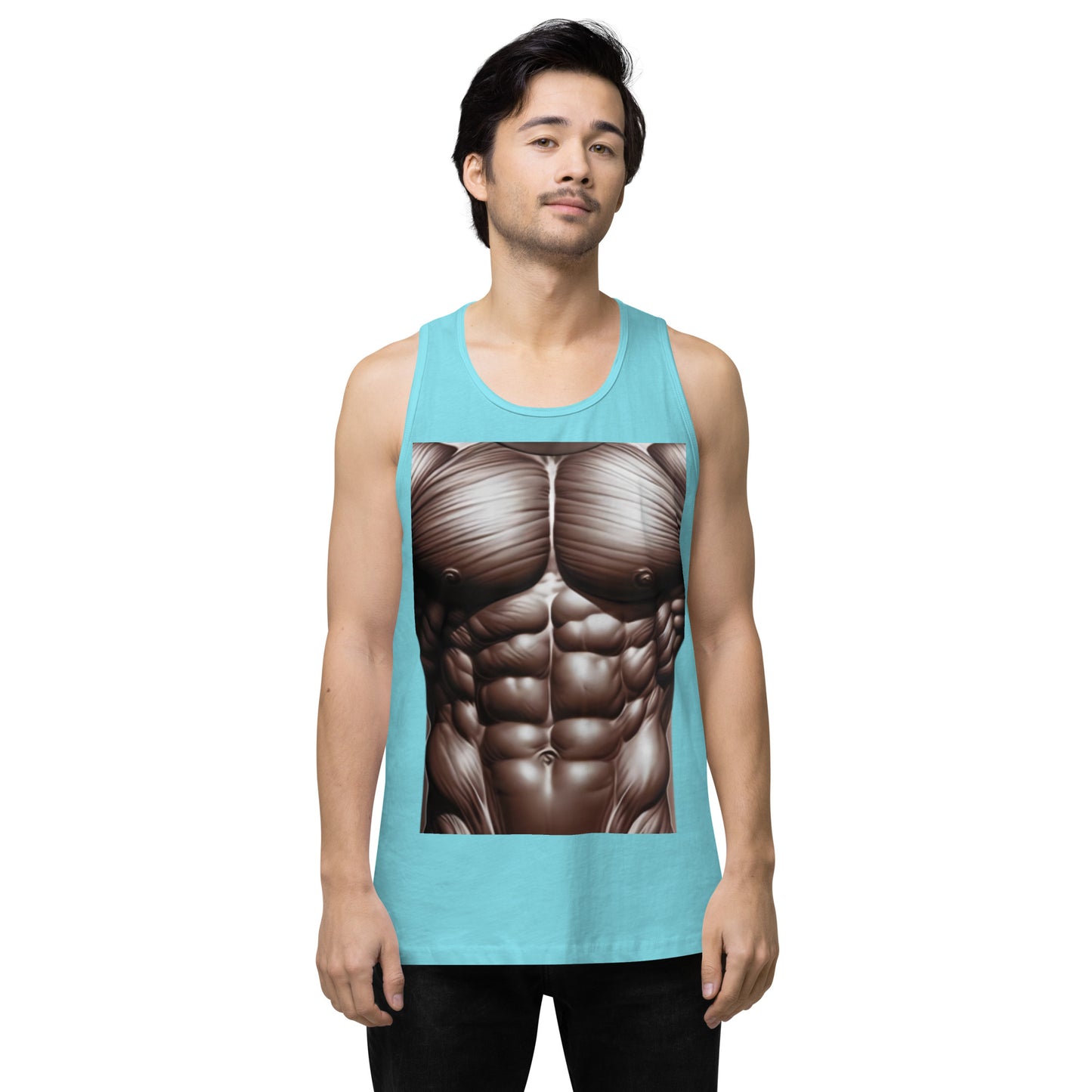 -Double-Take Muscles Tank Top: Front & Back
