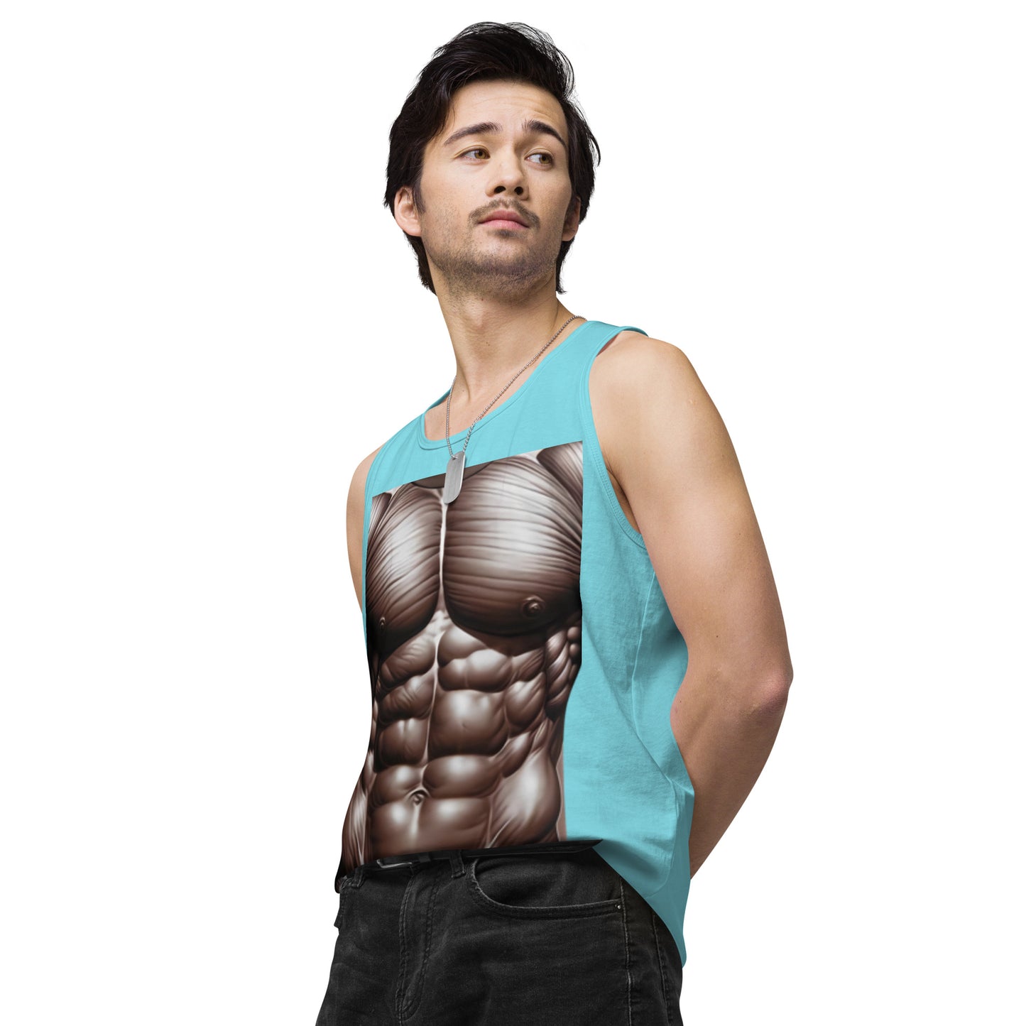 -Double-Take Muscles Tank Top: Front & Back