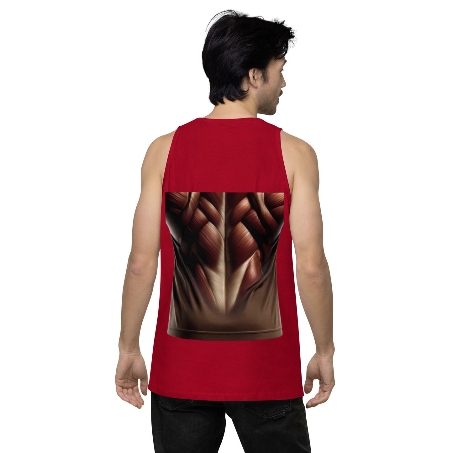 -Double-Take Muscles Tank Top: Front & Back