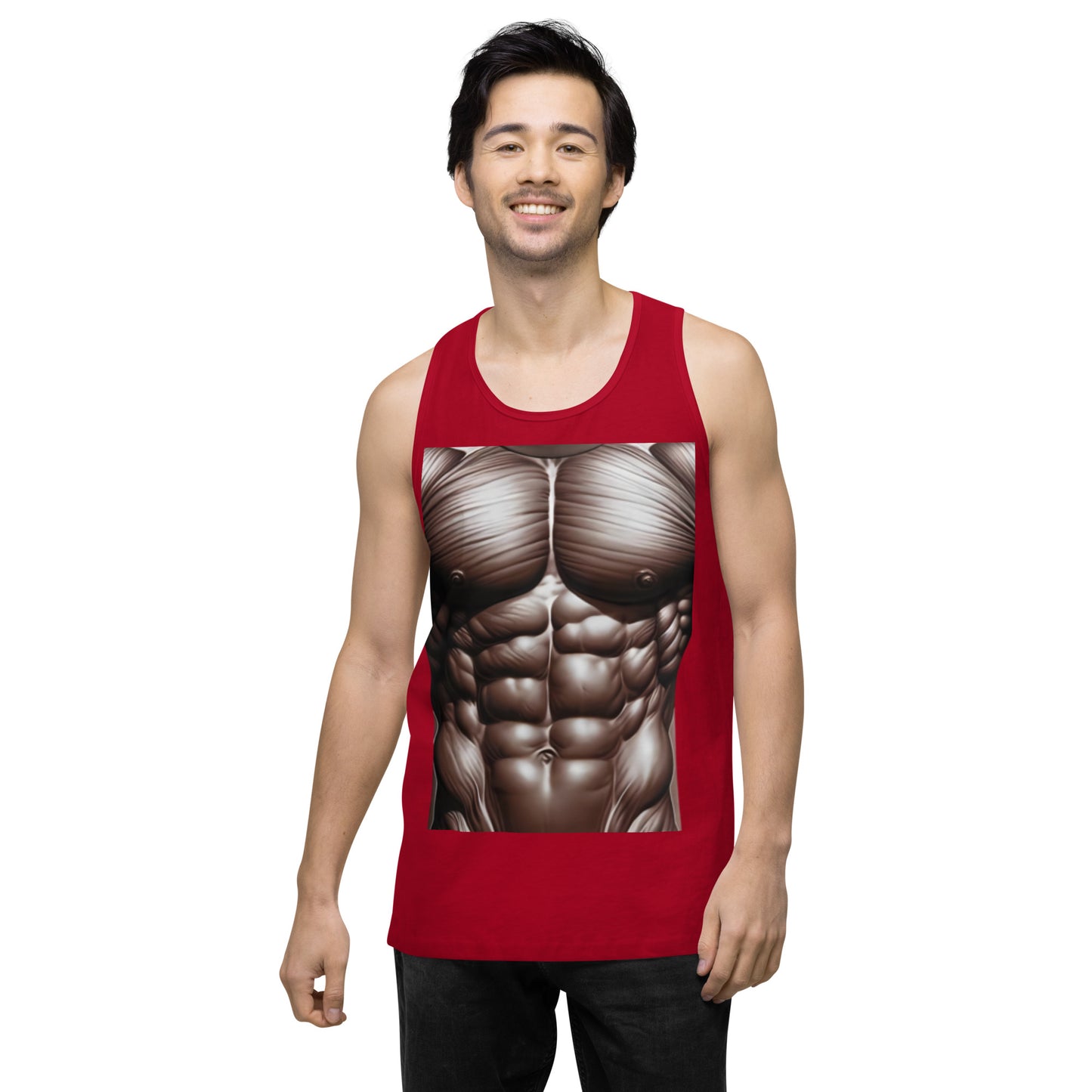 -Double-Take Muscles Tank Top: Front & Back