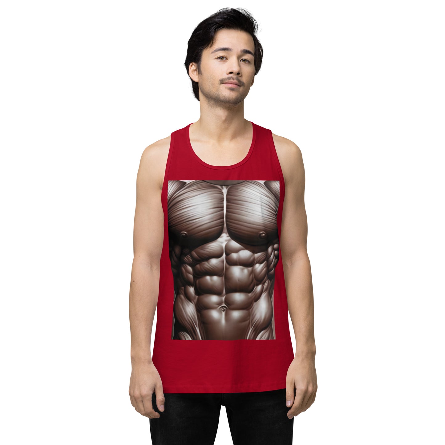 -Double-Take Muscles Tank Top: Front & Back