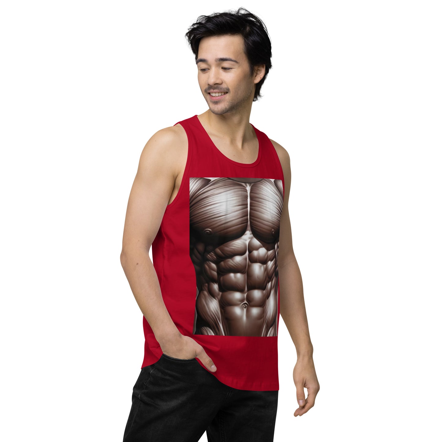 -Double-Take Muscles Tank Top: Front & Back