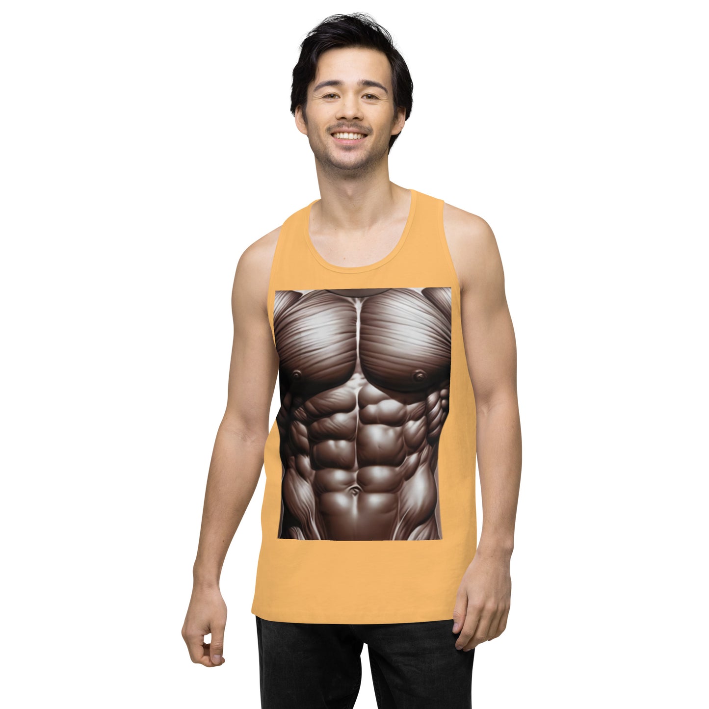 -Double-Take Muscles Tank Top: Front & Back