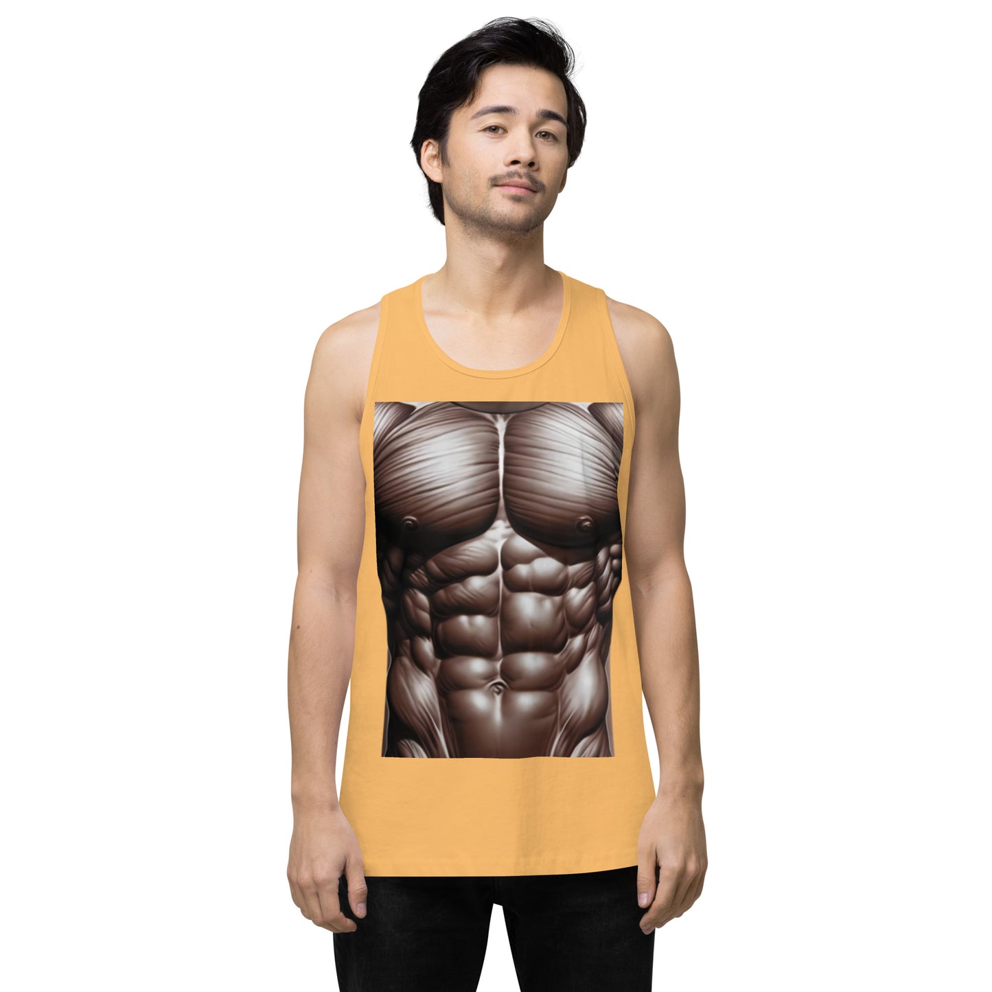 -Double-Take Muscles Tank Top: Front & Back