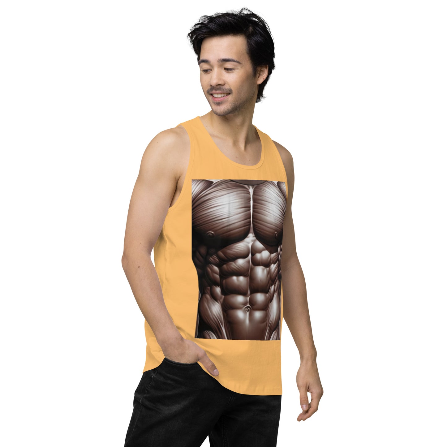 -Double-Take Muscles Tank Top: Front & Back
