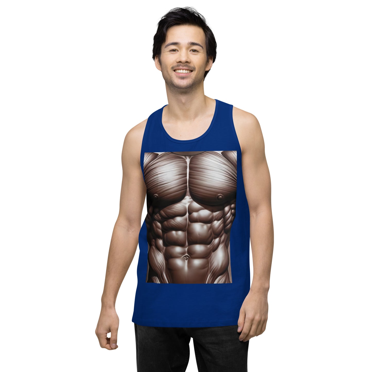 -Double-Take Muscles Tank Top: Front & Back