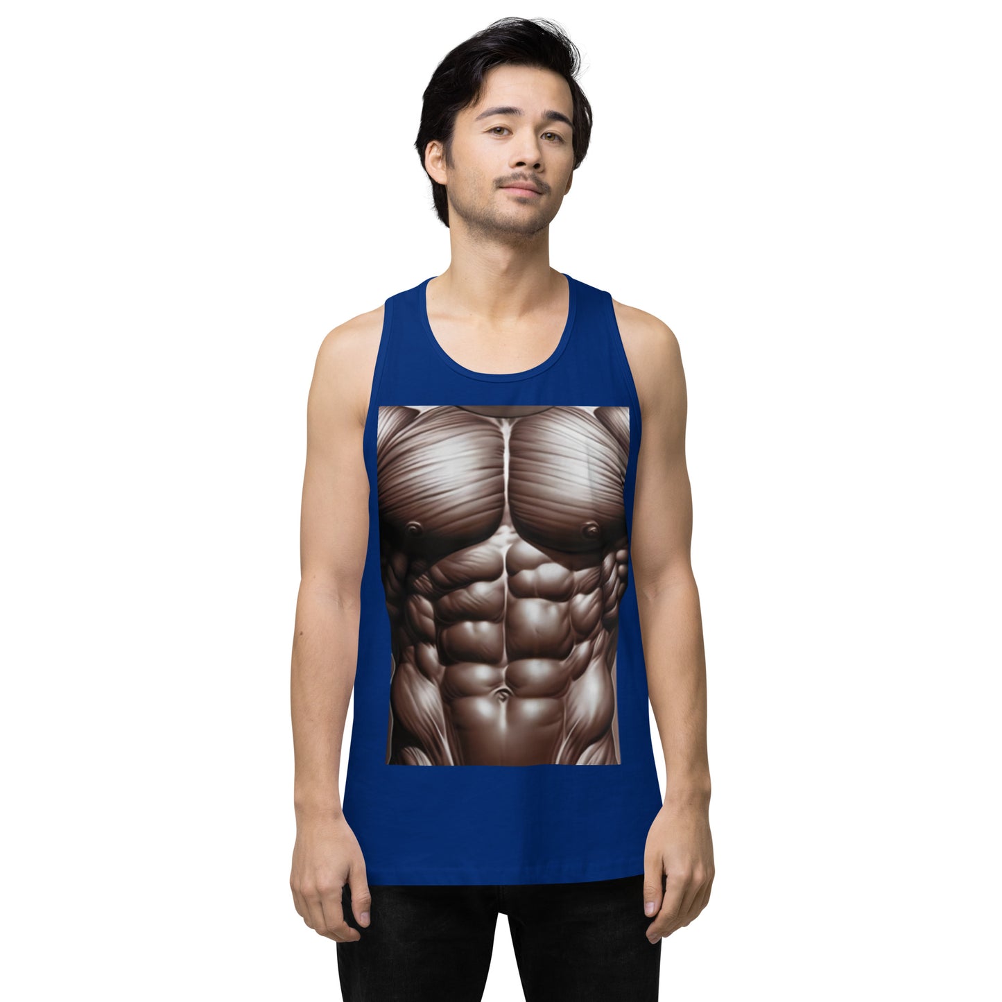 -Double-Take Muscles Tank Top: Front & Back