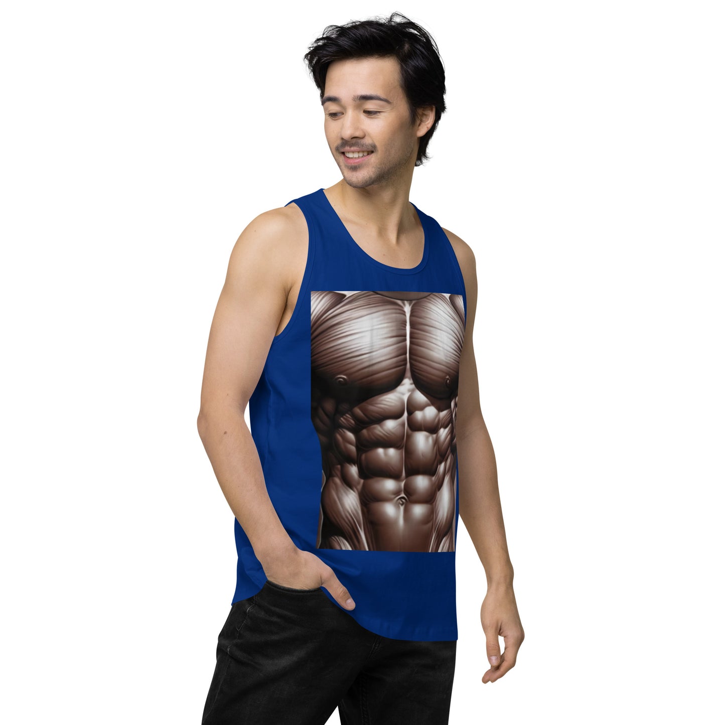 -Double-Take Muscles Tank Top: Front & Back