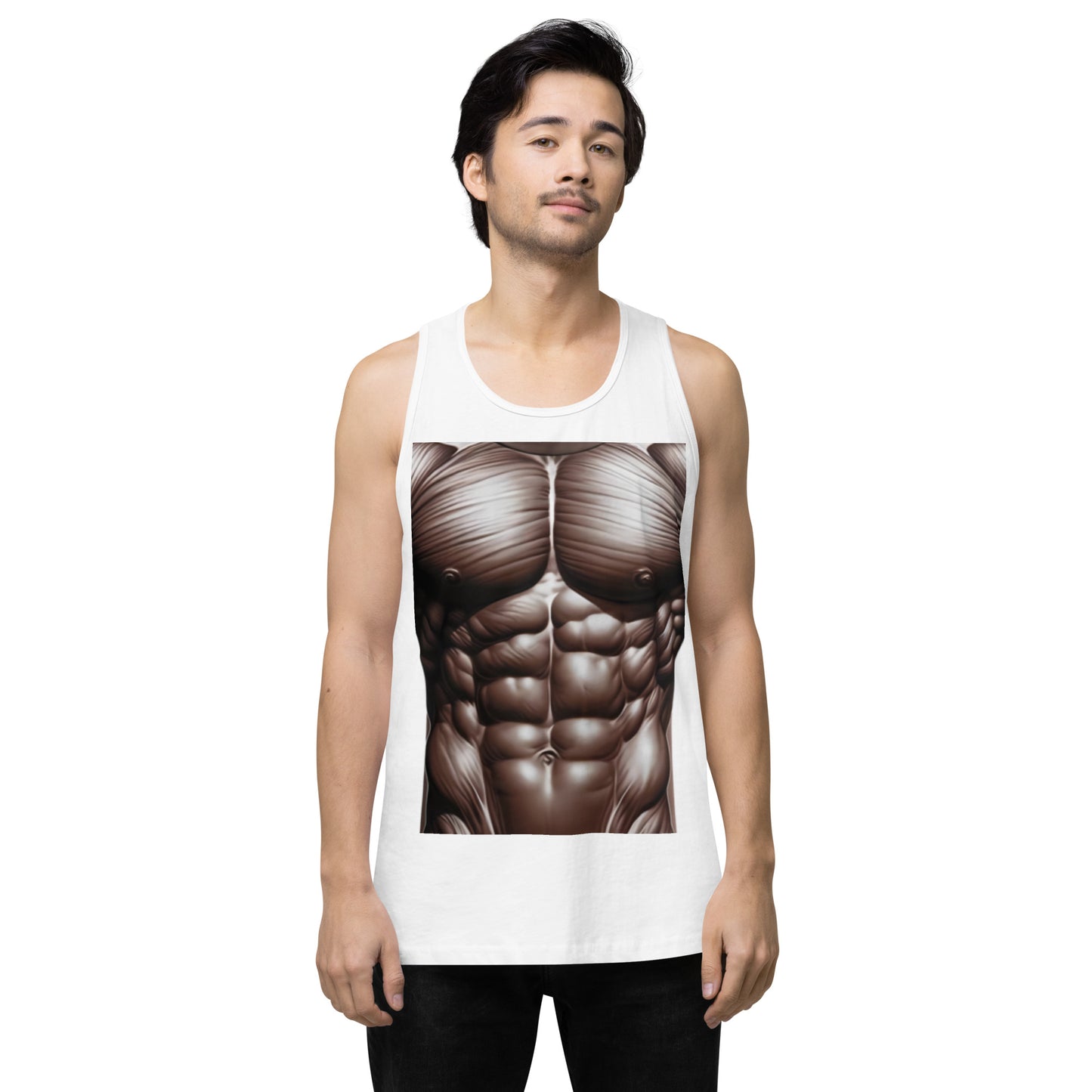 -Double-Take Muscles Tank Top: Front & Back