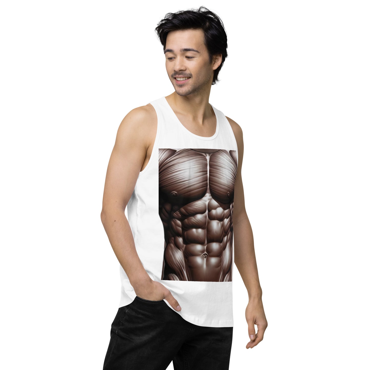 -Double-Take Muscles Tank Top: Front & Back