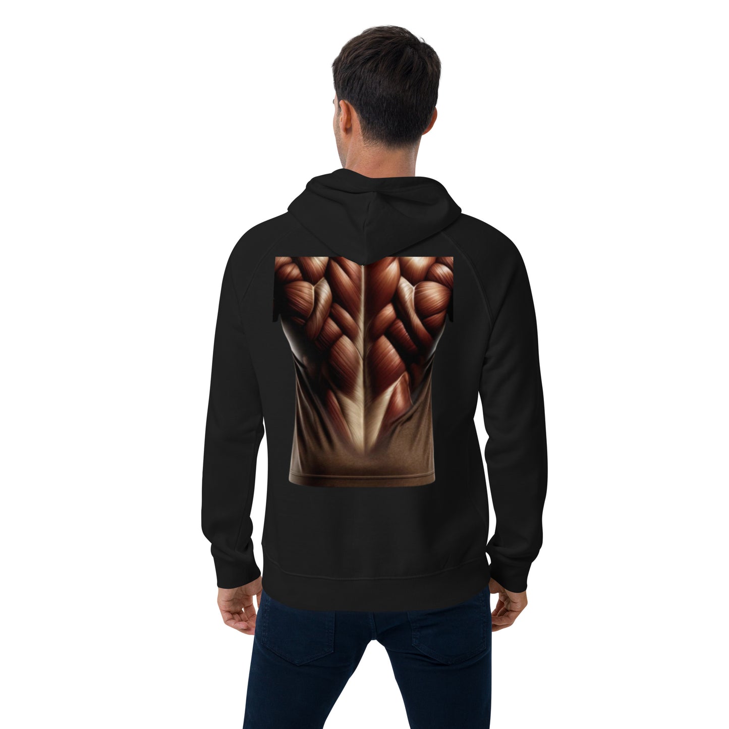 Double-Take Muscles Hoodie: Front & Back