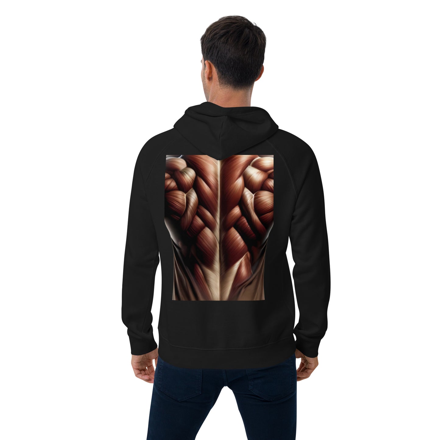 -Double-Take Muscles Hoodie: Front & Back