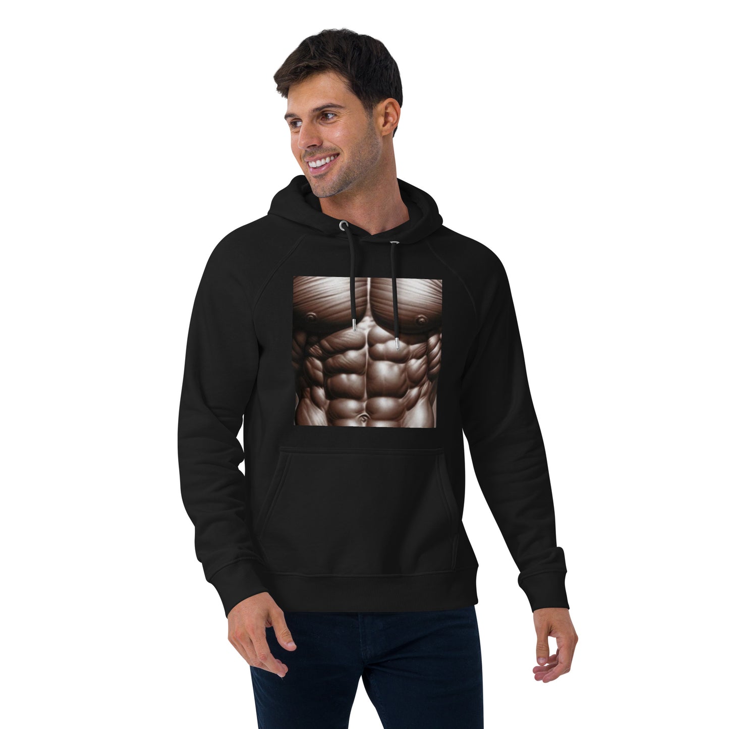 Double-Take Muscles Hoodie: Front & Back