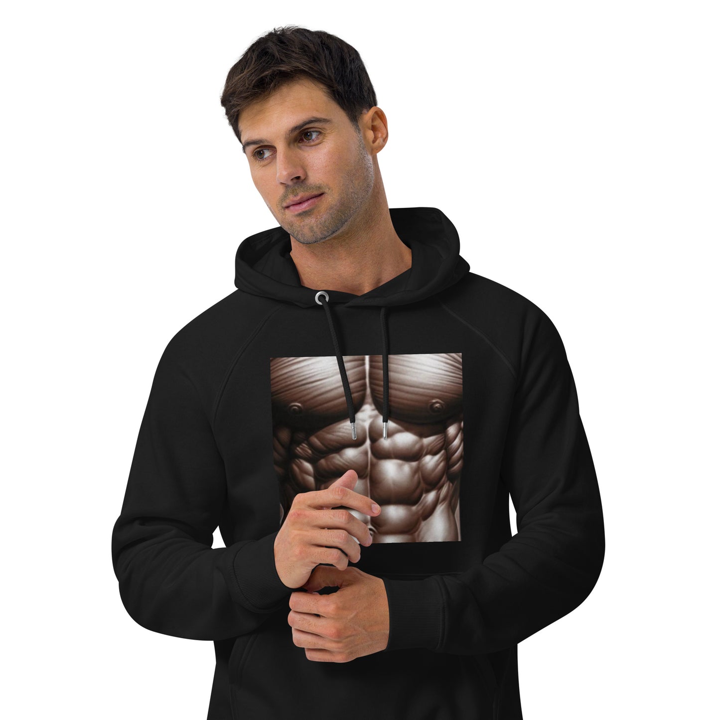 Double-Take Muscles Hoodie: Front & Back
