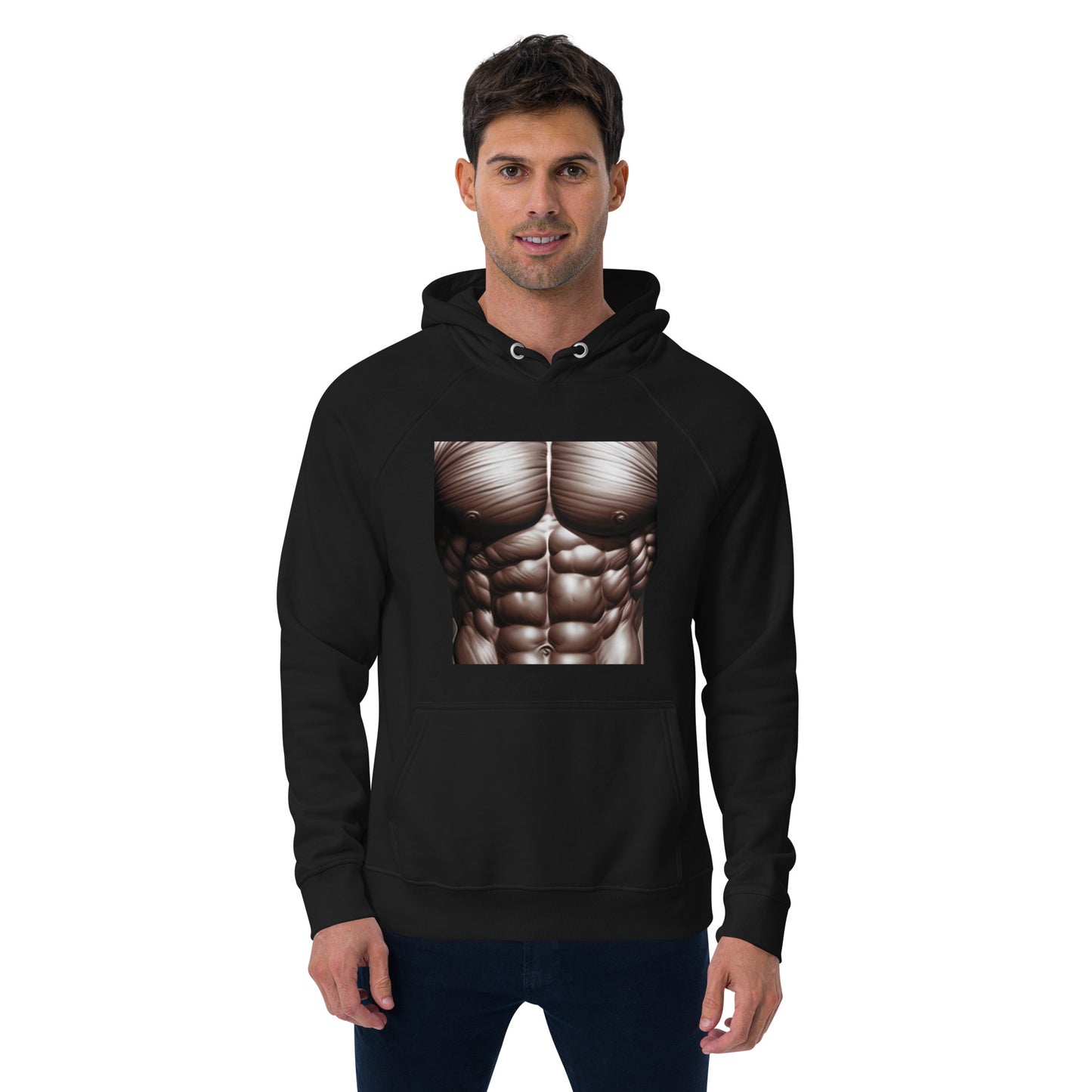 -Double-Take Muscles Hoodie: Front & Back