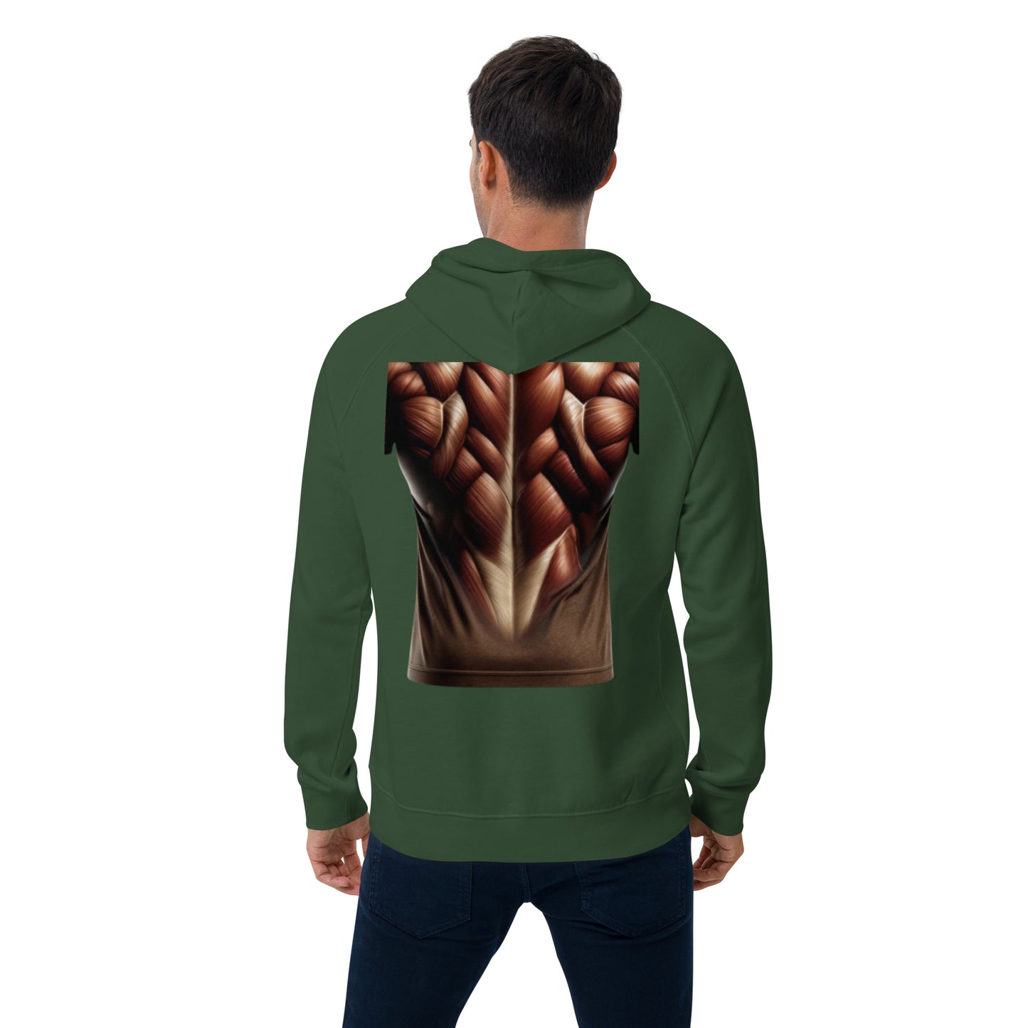 Double-Take Muscles Hoodie: Front & Back