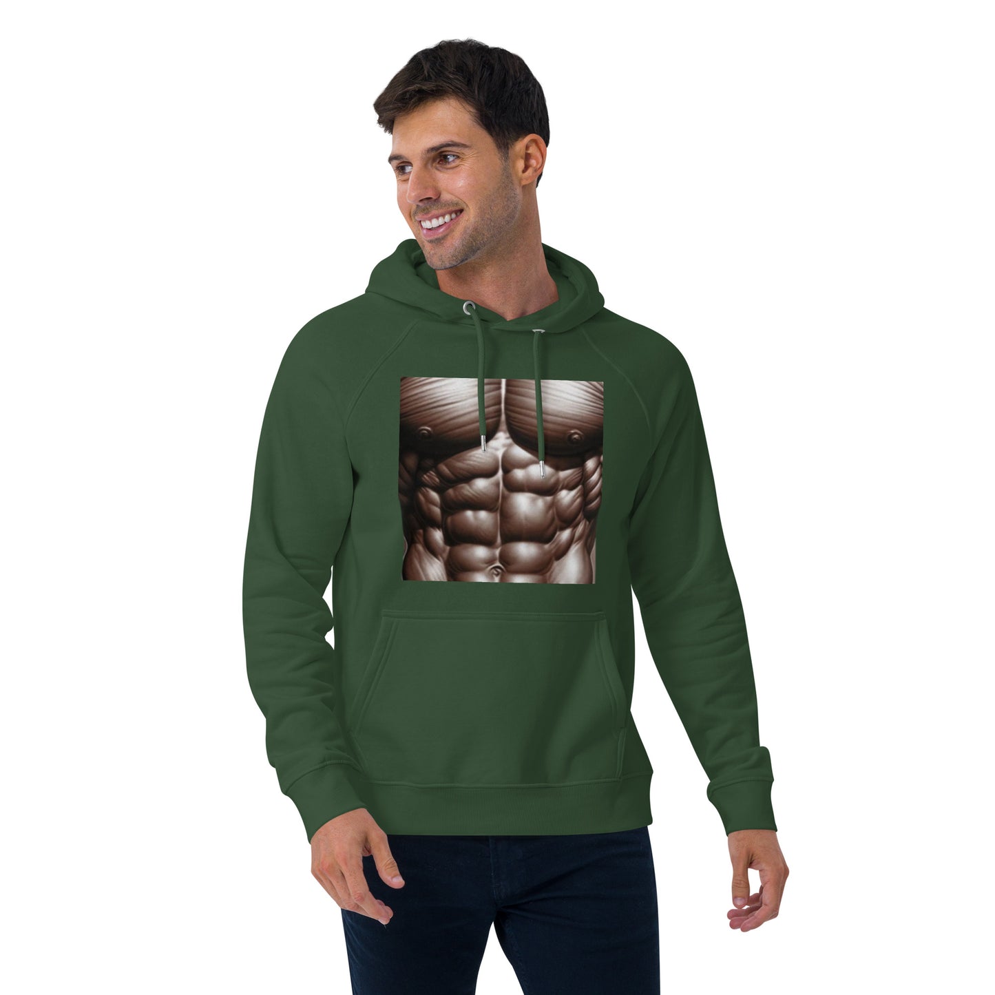Double-Take Muscles Hoodie: Front & Back