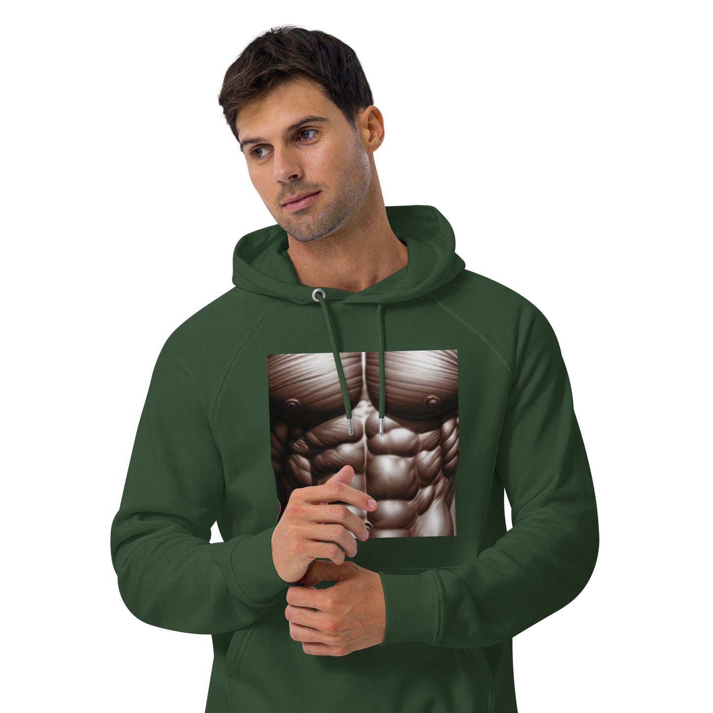 Double-Take Muscles Hoodie: Front & Back